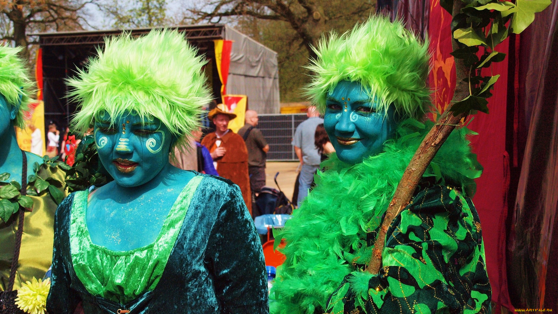 разное, маски, карнавальные, костюмы, зеленый, эльфы, парики