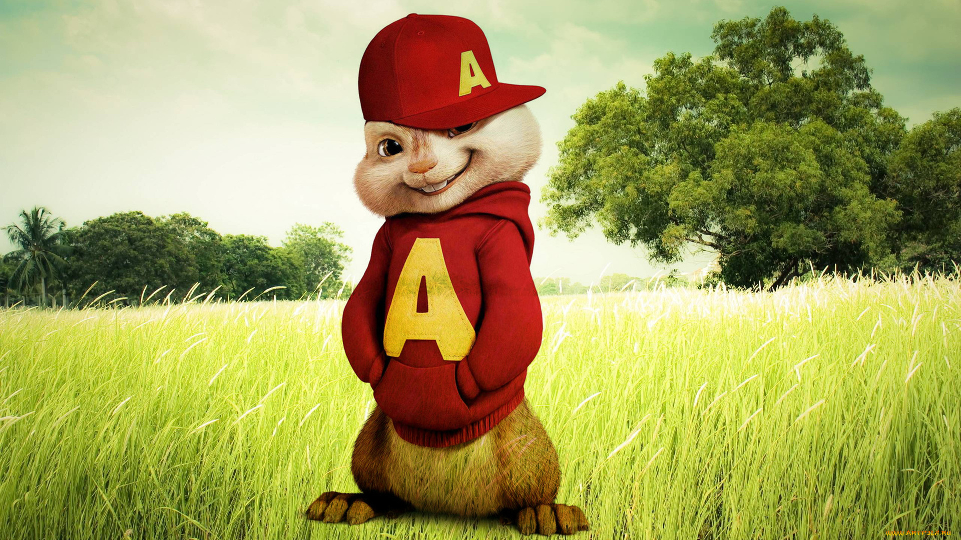 мультфильмы, alvin, and, the, chipmunks, , the, squeakquel, улыбка, кепка