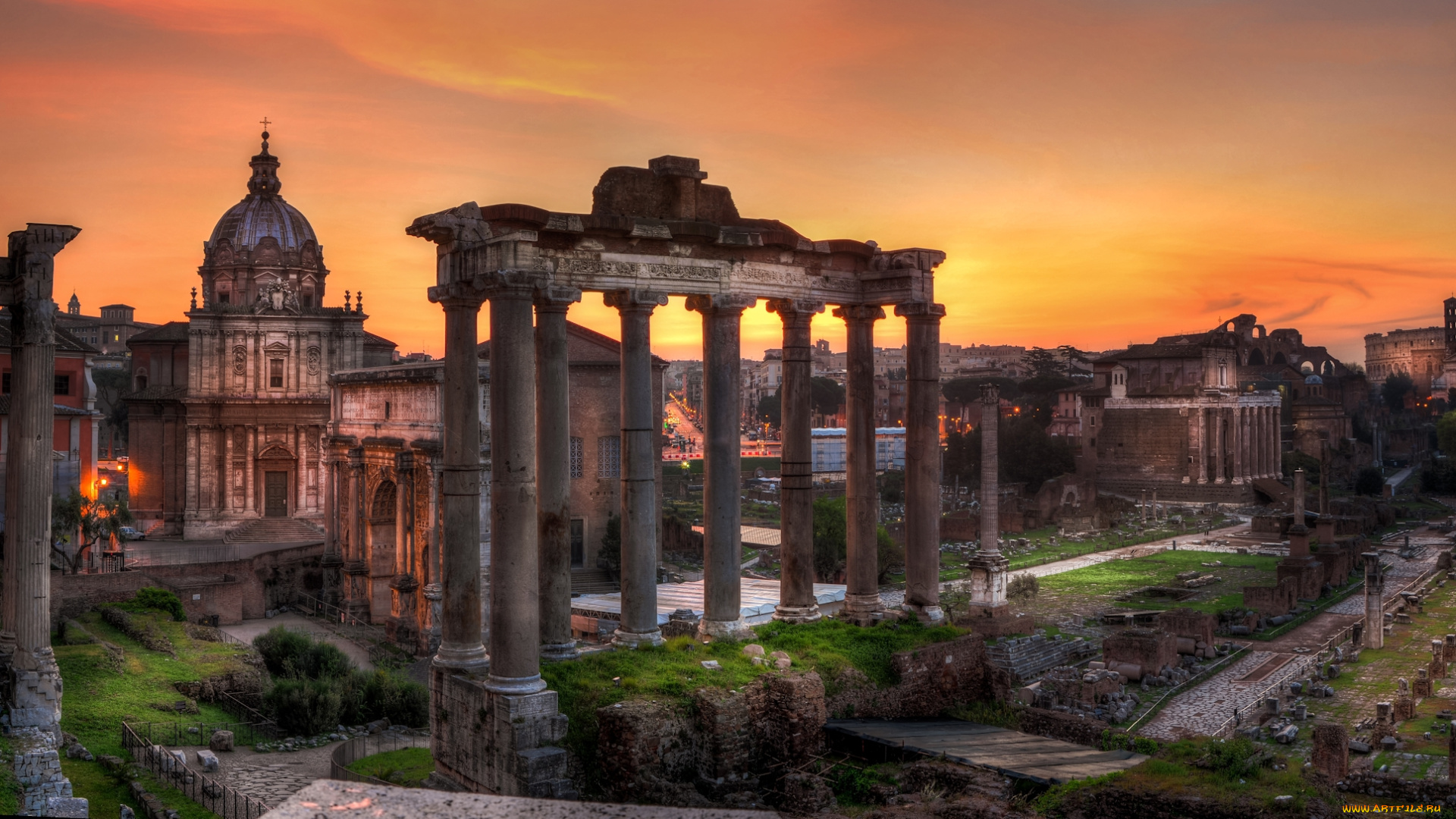 forum, romanum, города, рим, , ватикан, , италия, форум, античность