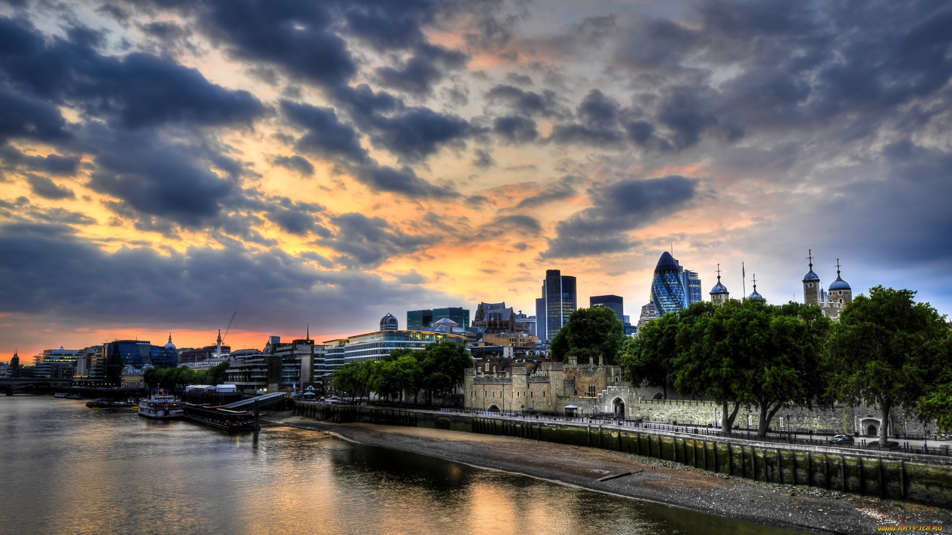 города, лондон, , великобритания, sunset, закат, лондон, англия, london, uk, england