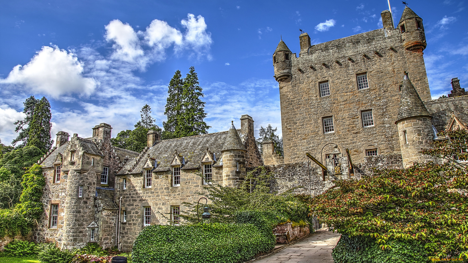 cawdor, castle, города, замки, англии, замок