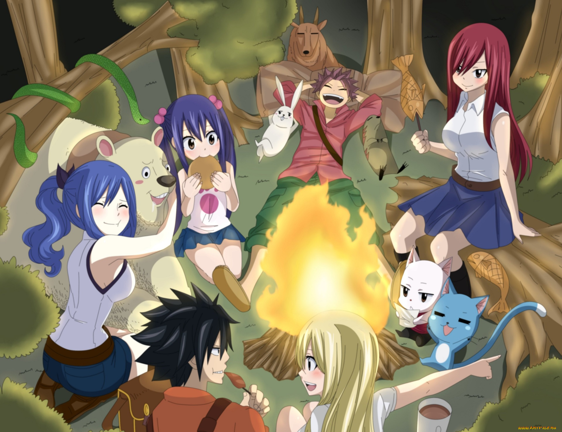 аниме, fairy, tail, mahou, manga, asian, fairy, tail