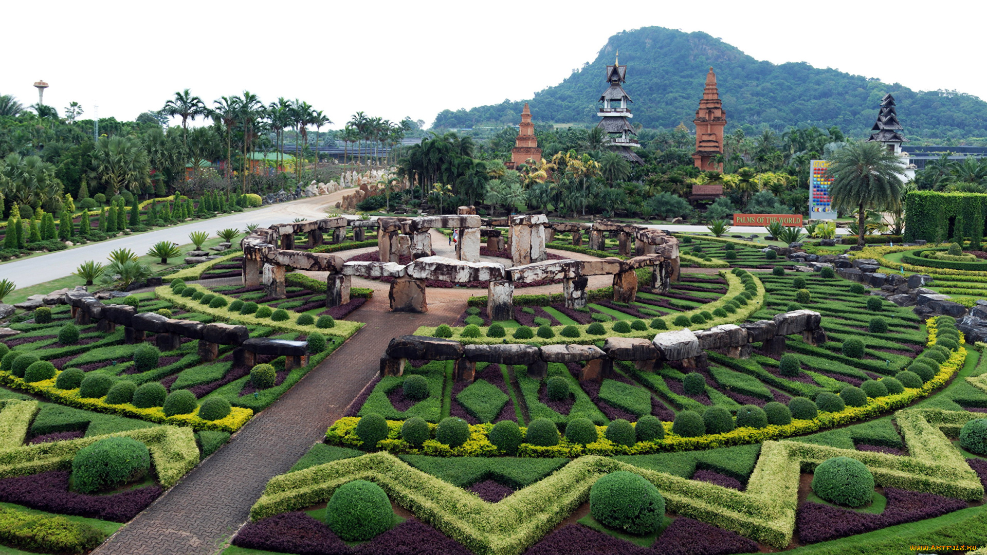 nong, nooch, tropical, garden, thailand, природа, парк, nong, nooch, tropical, garden
