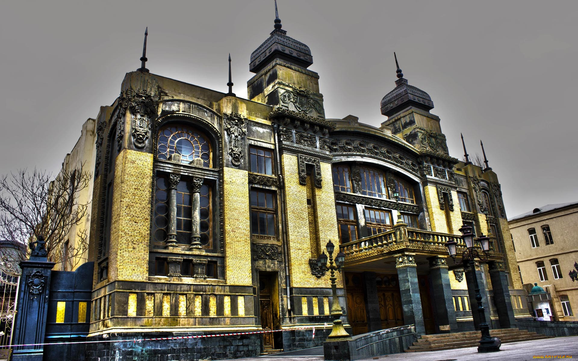 azerbaijan, opera, and, ballet, theatre, named, after, akhundov, города, баку, , азербайджан, здание, театр