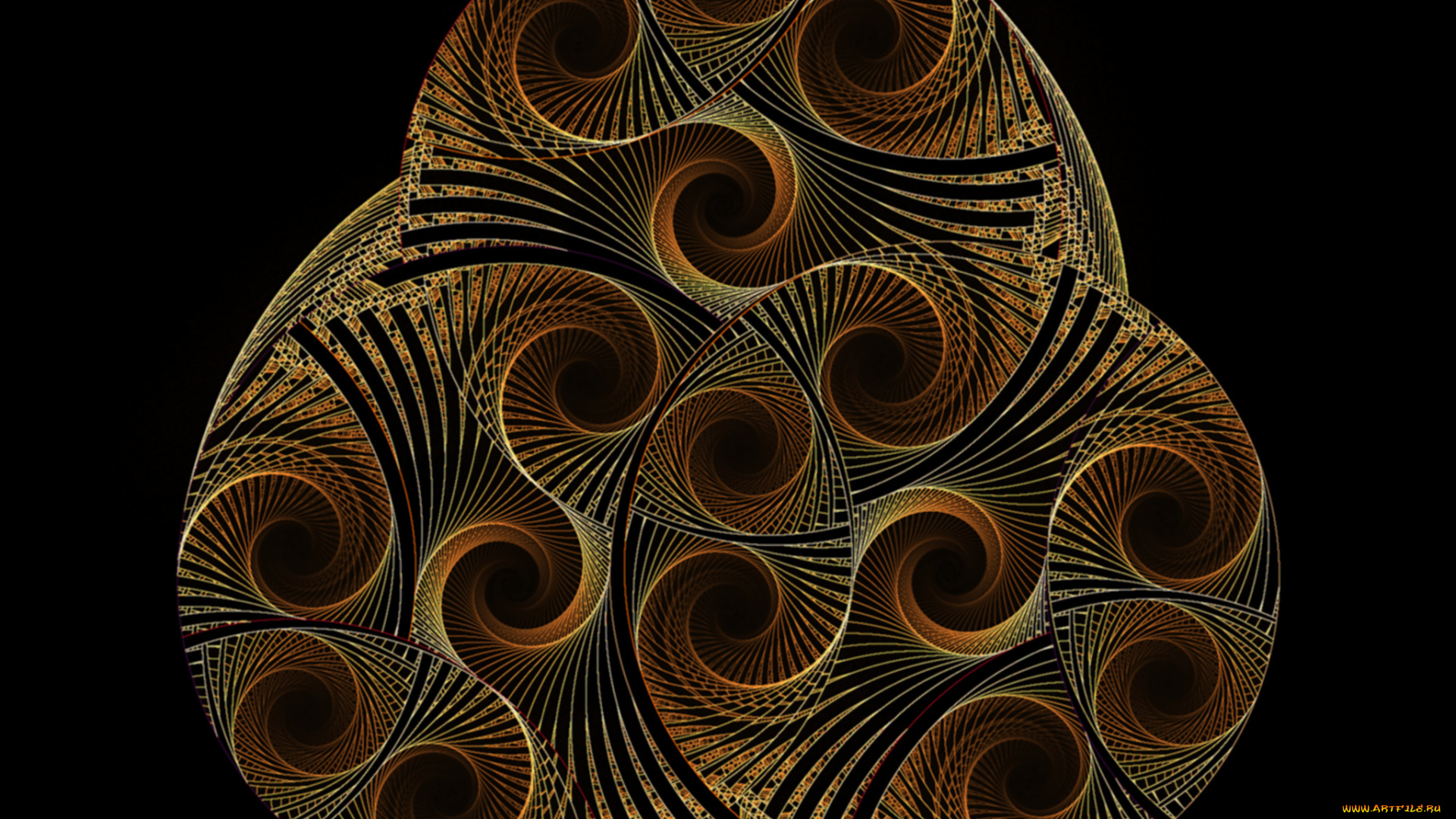 3д, графика, fractal, фракталы, фон, тёмный, узор, абстракция