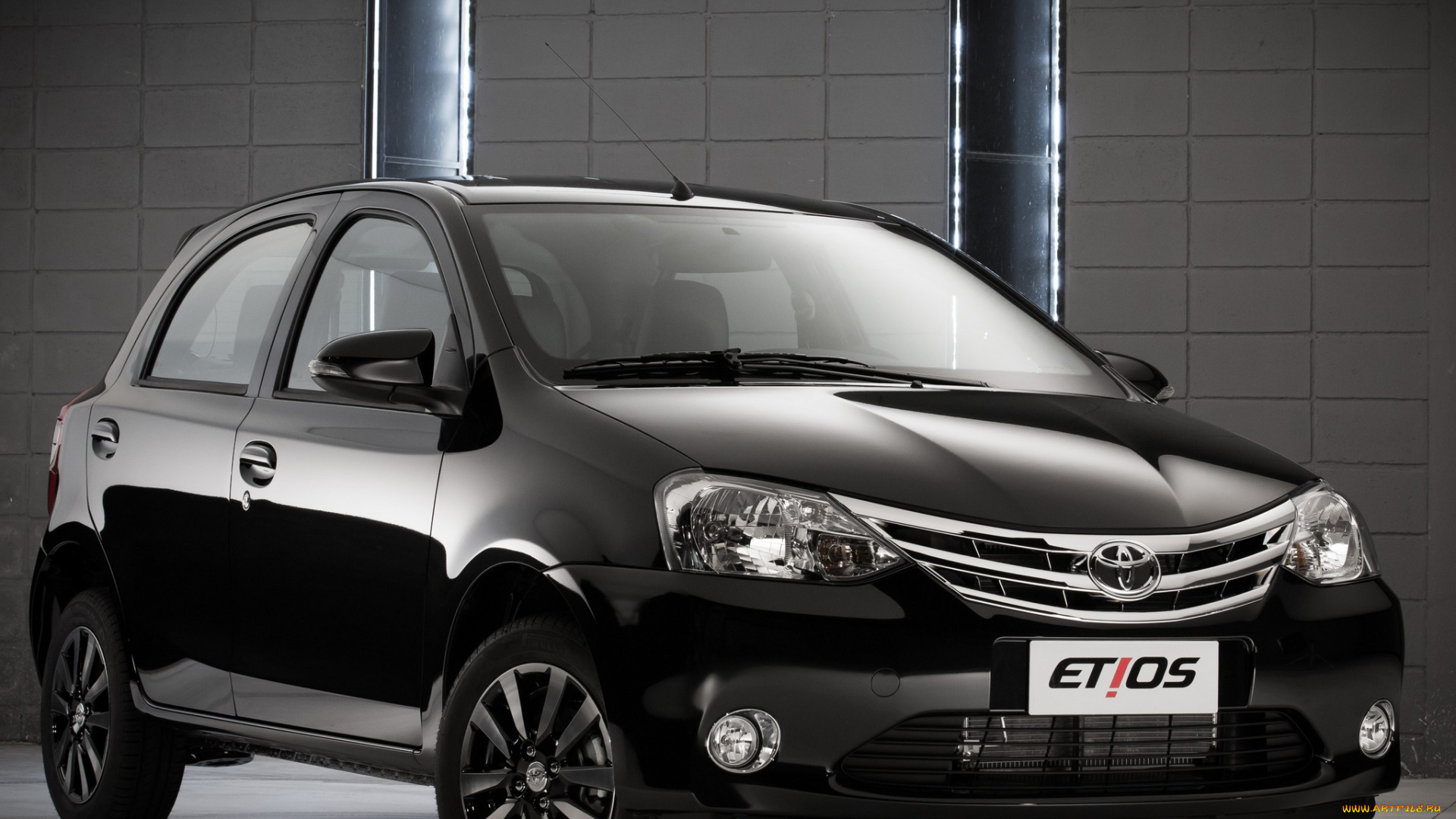 автомобили, toyota, etios, platinum, hatchback, 2014г, темный