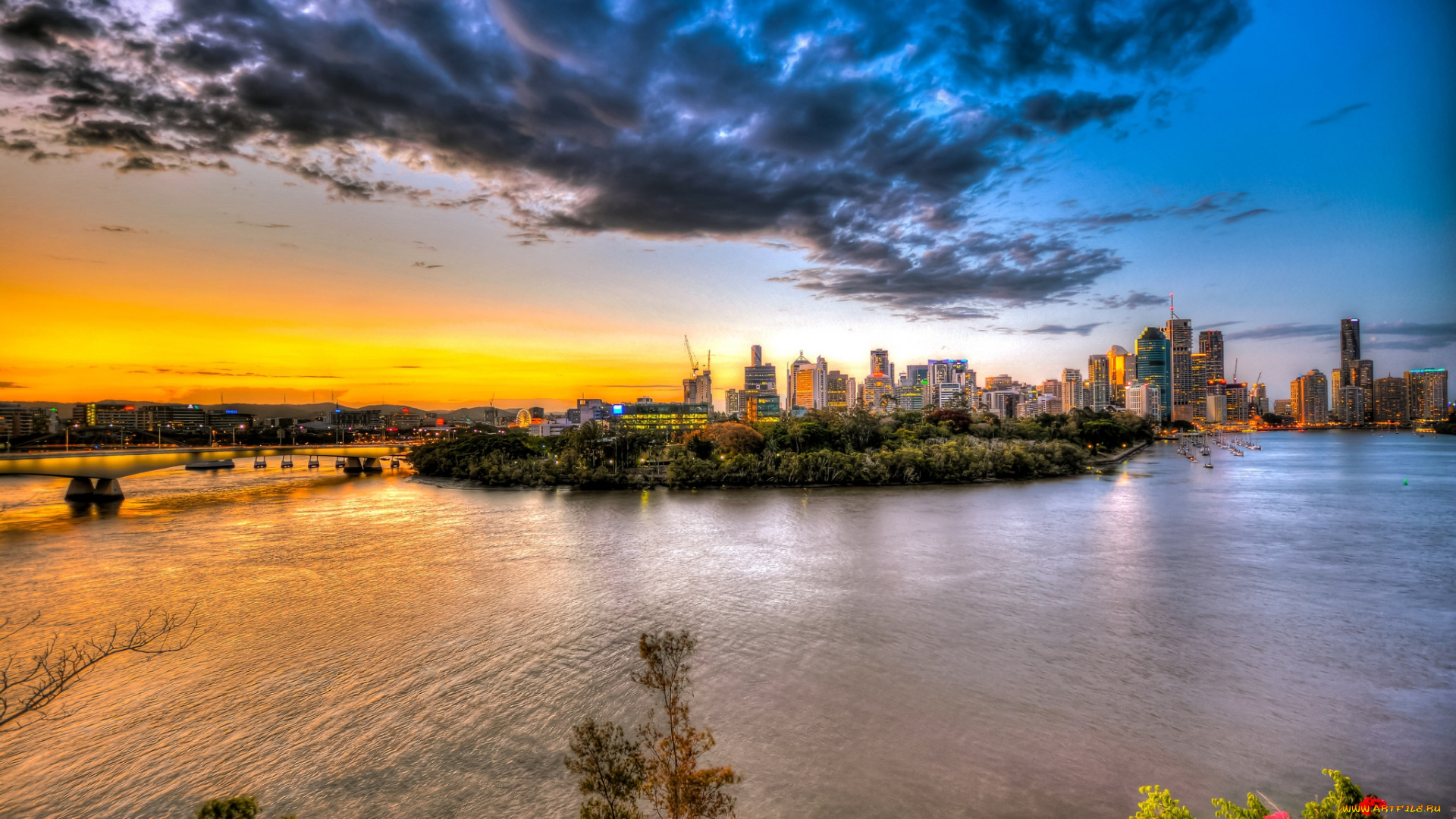 brisbane, города, брисбен, , австралия, здания, побережье, океан