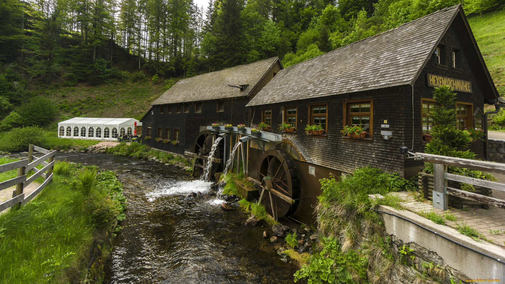 разное, мельницы, мельница, водяная