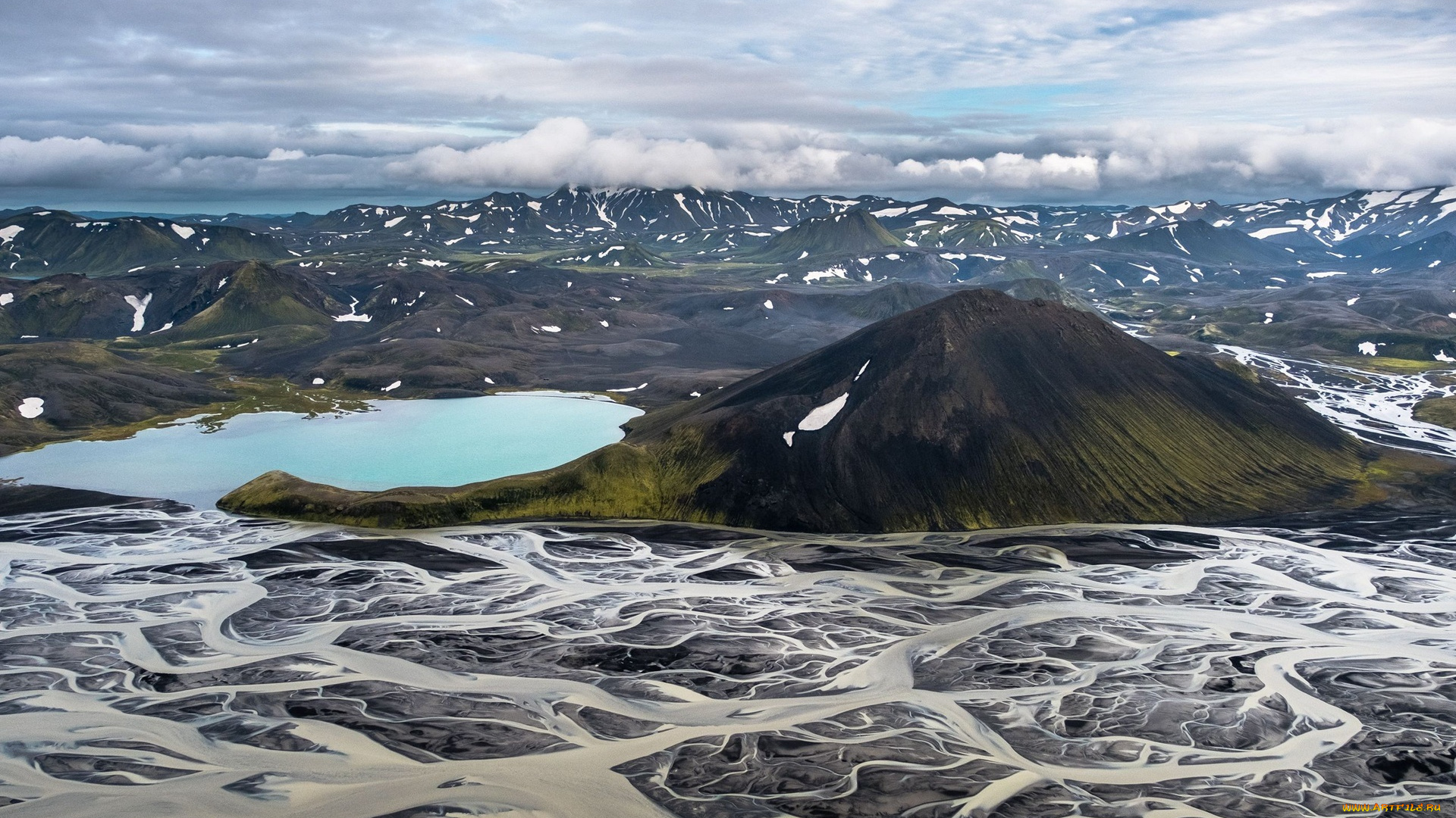 природа, реки, озера, лед, озеро, горы, исландия