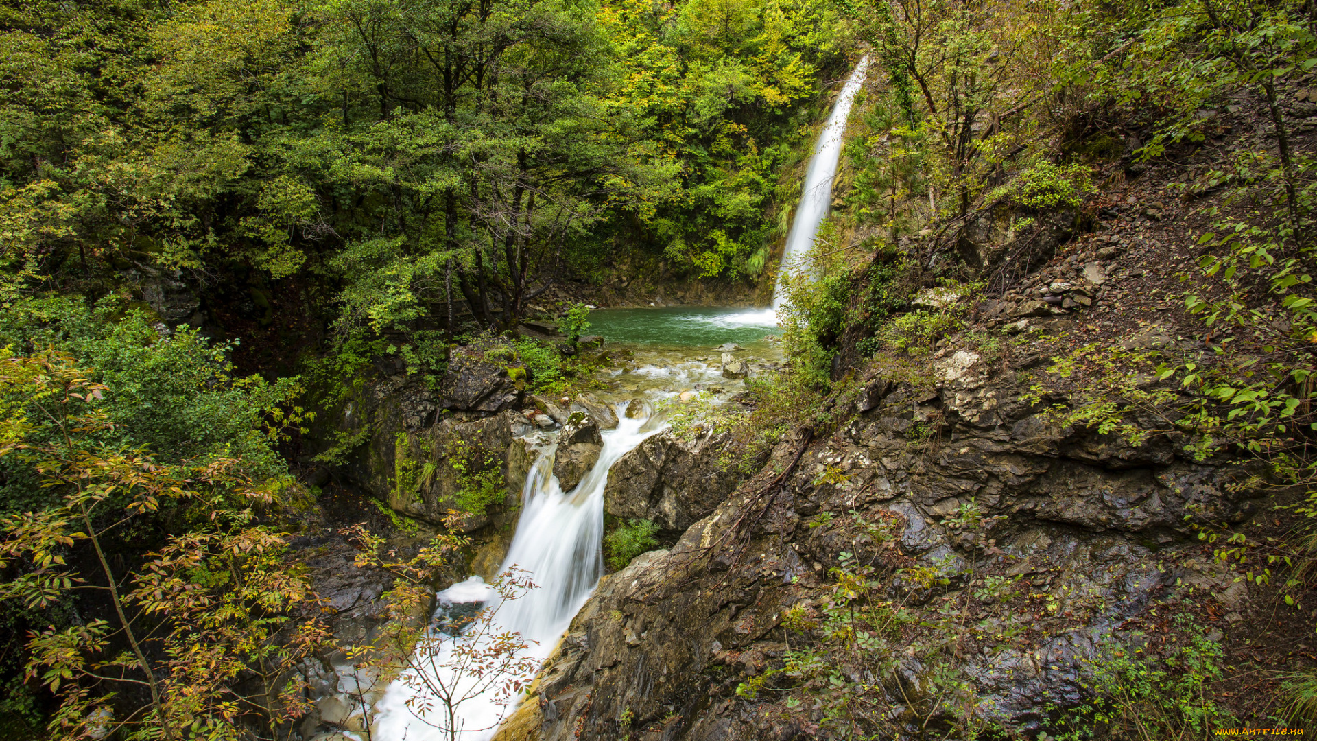 природа, водопады, простор