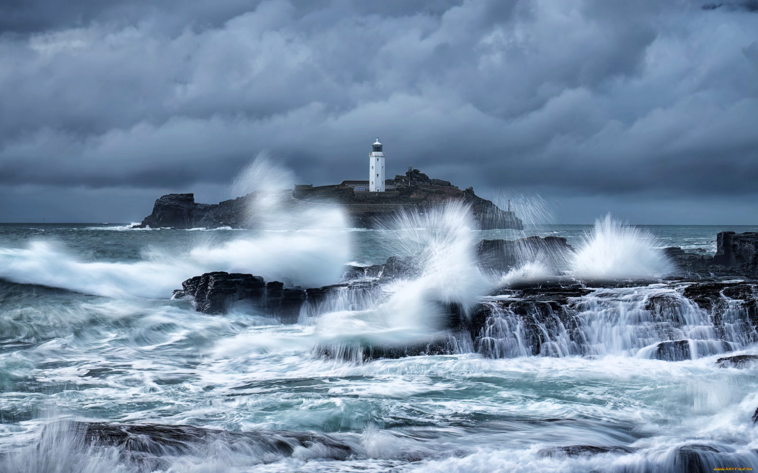 godrevy, lighthouse, cornwall, uk, природа, маяки, godrevy, lighthouse