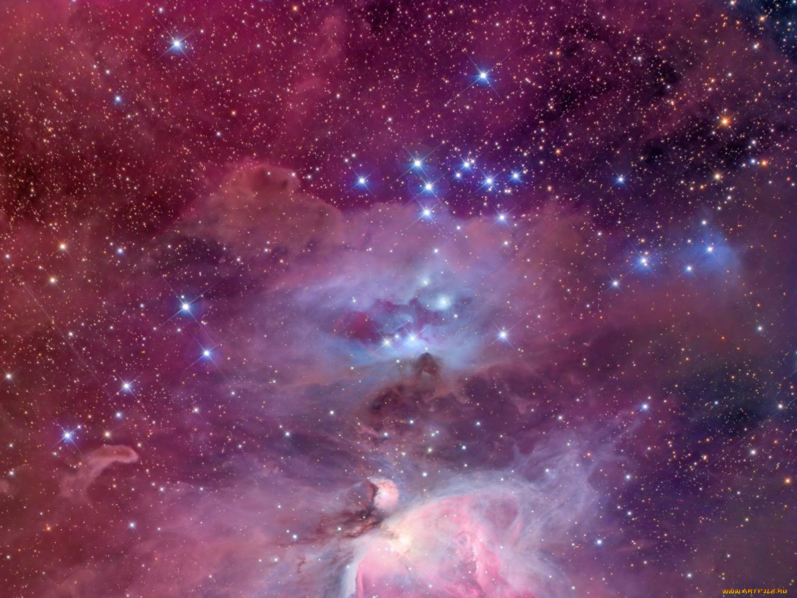 m42, туманность, ориона, космос, галактики, туманности