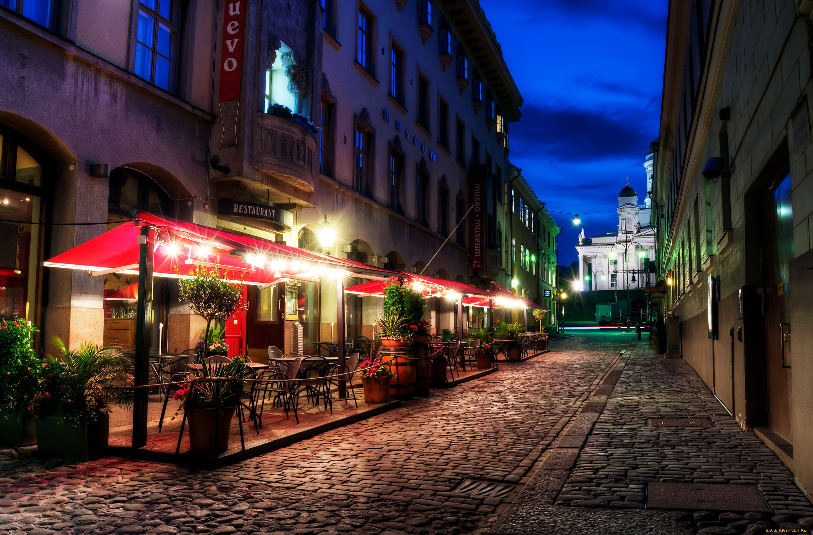 helsinki, города, хельсинки, финляндия, улица, дома, ночь