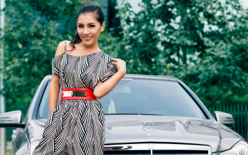 Картинка автомобили авто девушками девушка азиатка автомобиль
