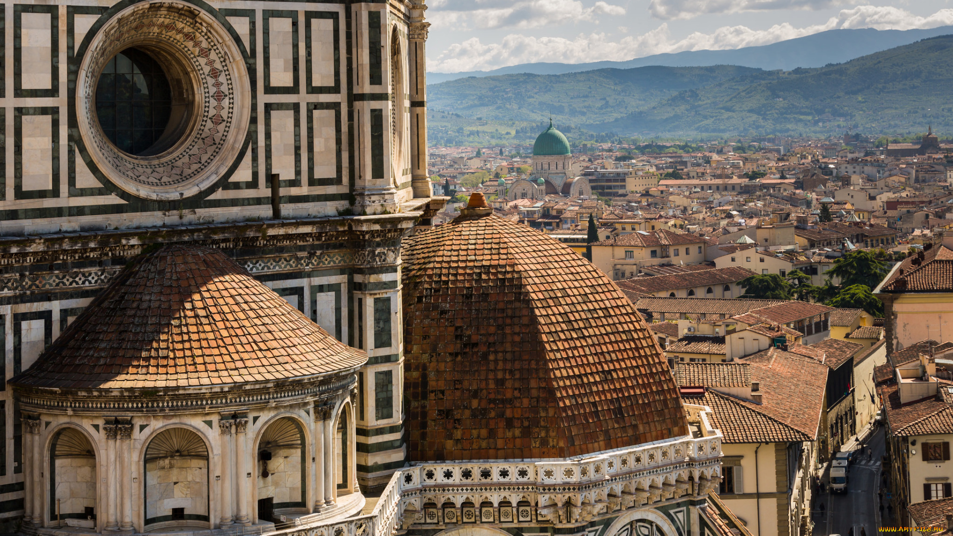 города, флоренция, , италия, улицы, дома, санта-мария-дель-фьоре, florence, cathedral, собор, флоренция