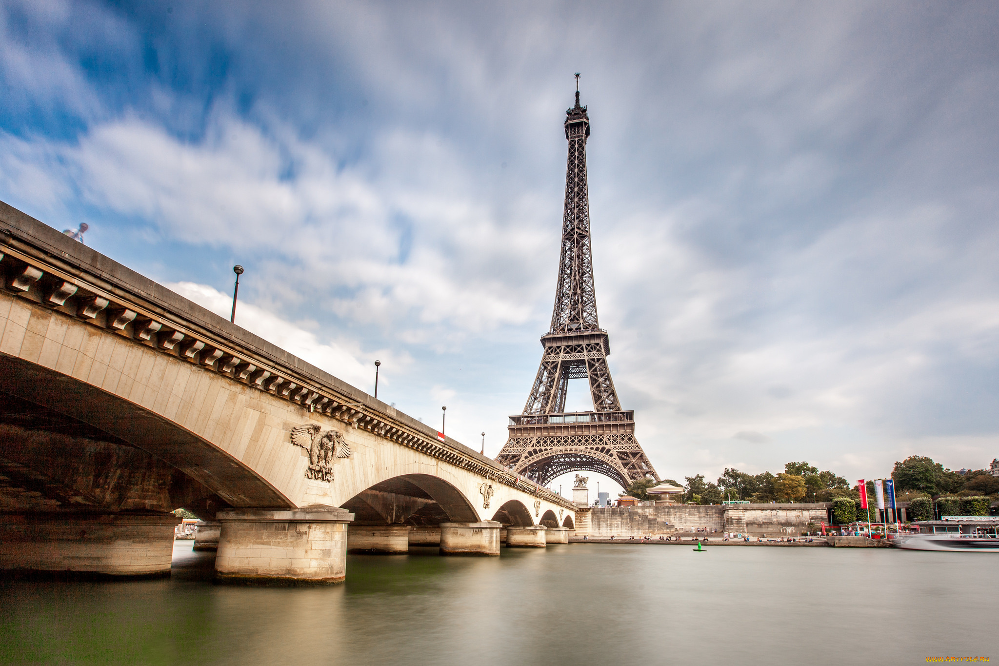 Париж эйфелева башня река бесплатно
