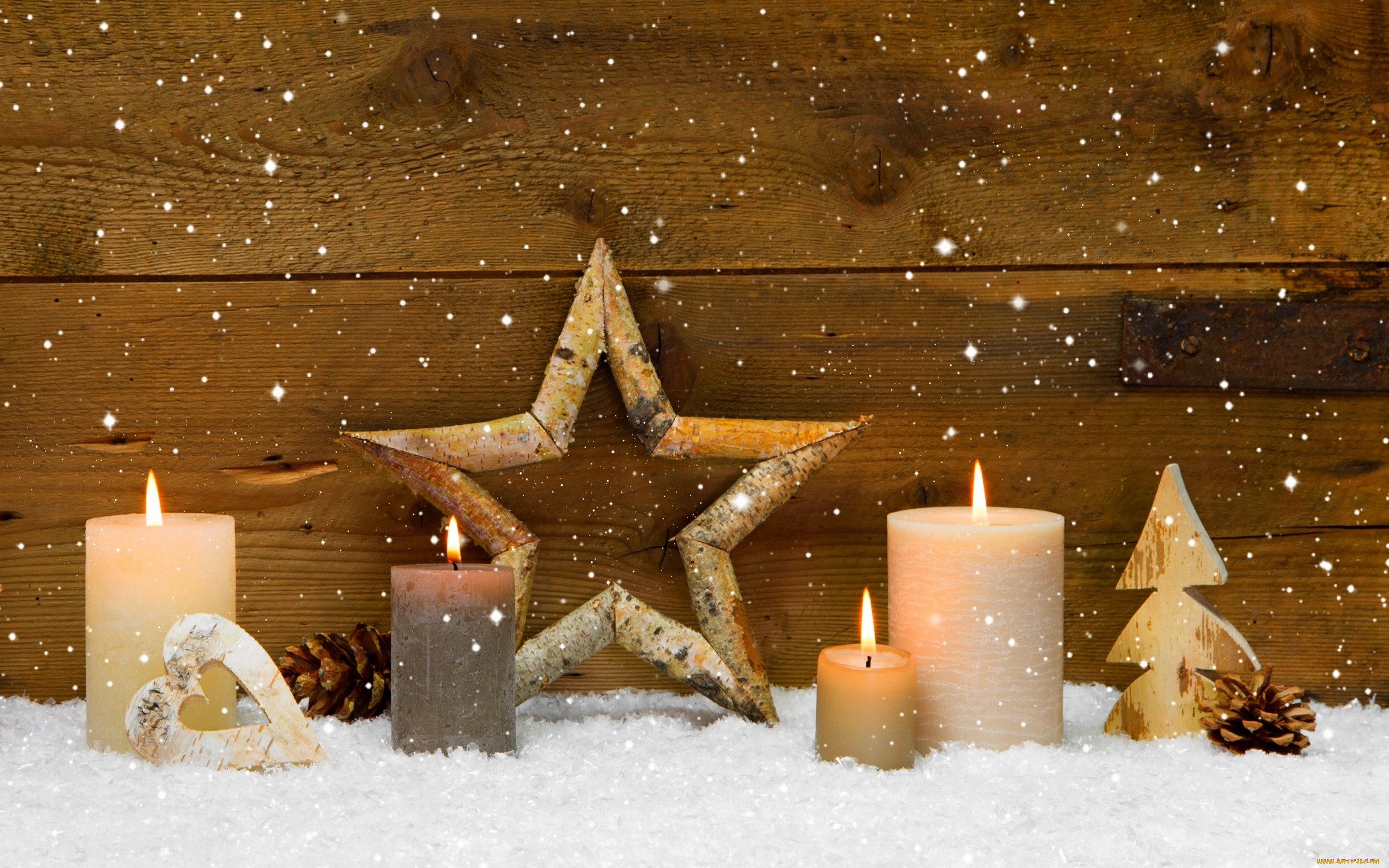 праздничные, новогодние, свечи, winter, candles, star, cones, holiday, heart, merry, christmas, decoration, сердце, праздник, зима, с, рождеством, христовым, рождественские, украшения, свечи, звезды, конусы