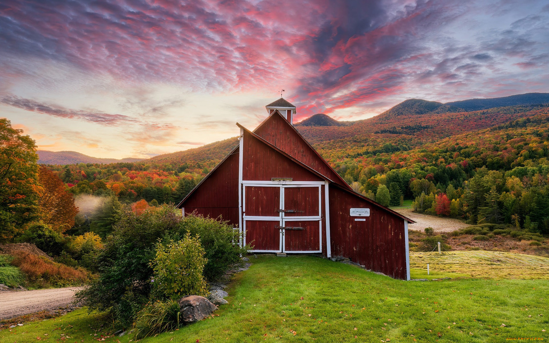 vermont, usa, города, -, здания, , дома