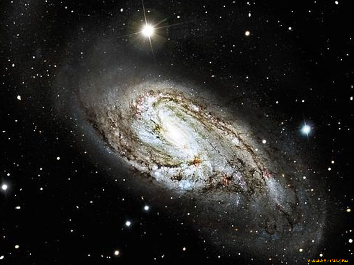 спиральная, галактика, m66, космос, галактики, туманности