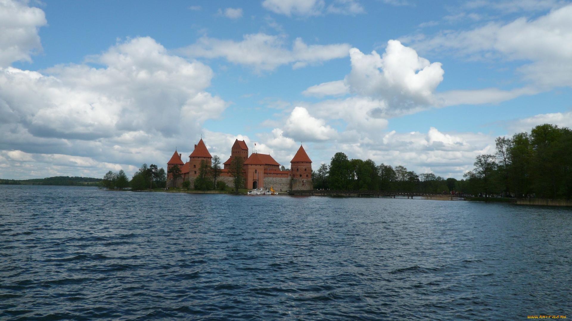 trakai, lithuania, города, дворцы, замки, крепости