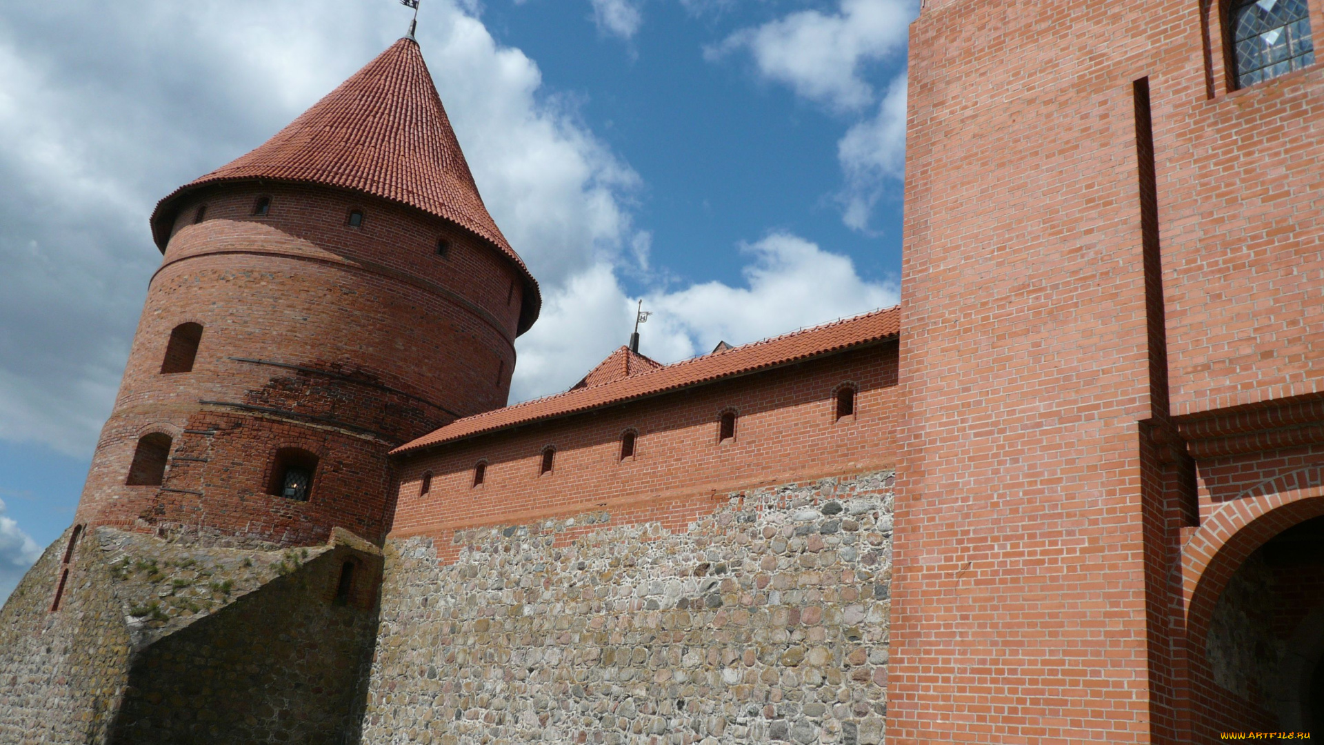 trakai, lithuania, города, дворцы, замки, крепости