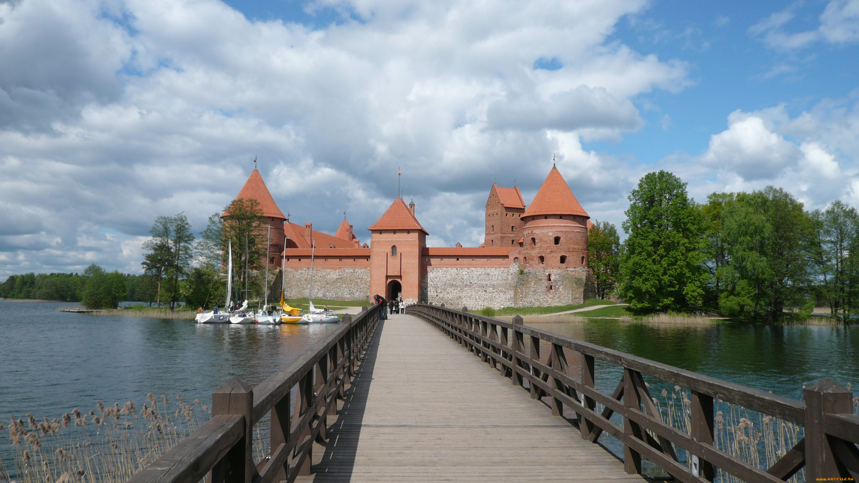 trakai, lithuania, города, дворцы, замки, крепости