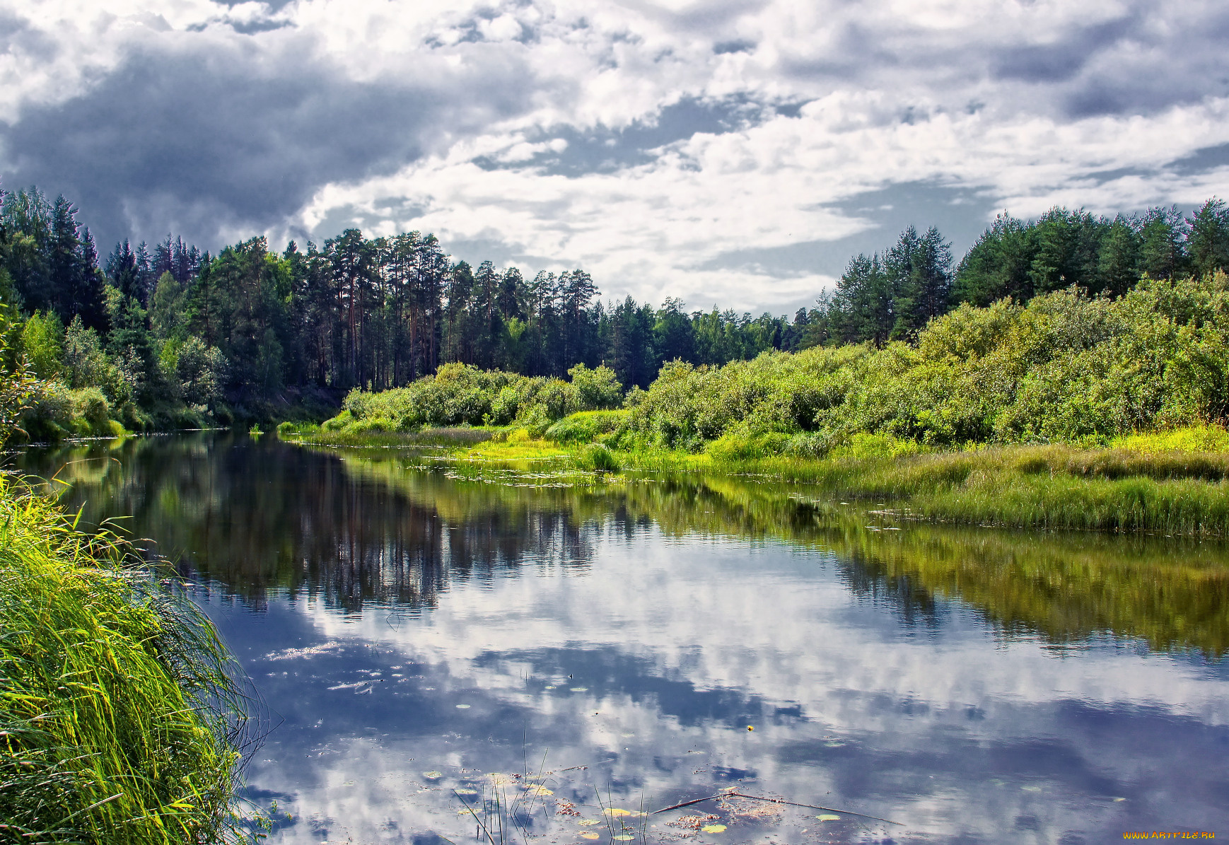 природа, реки, озера, вода, пейзаж, берег