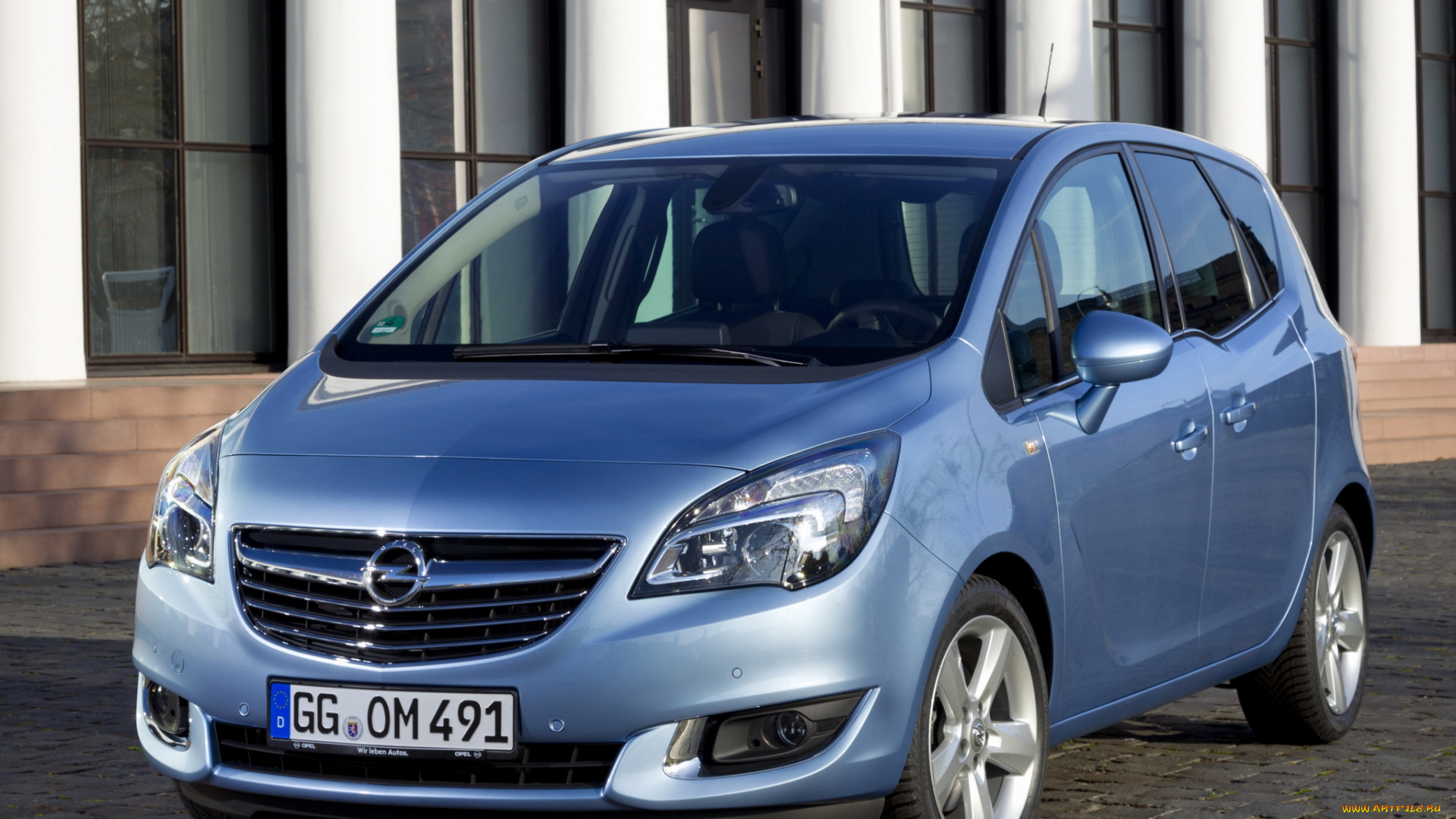 автомобили, opel, meriva, b, 2014, синий