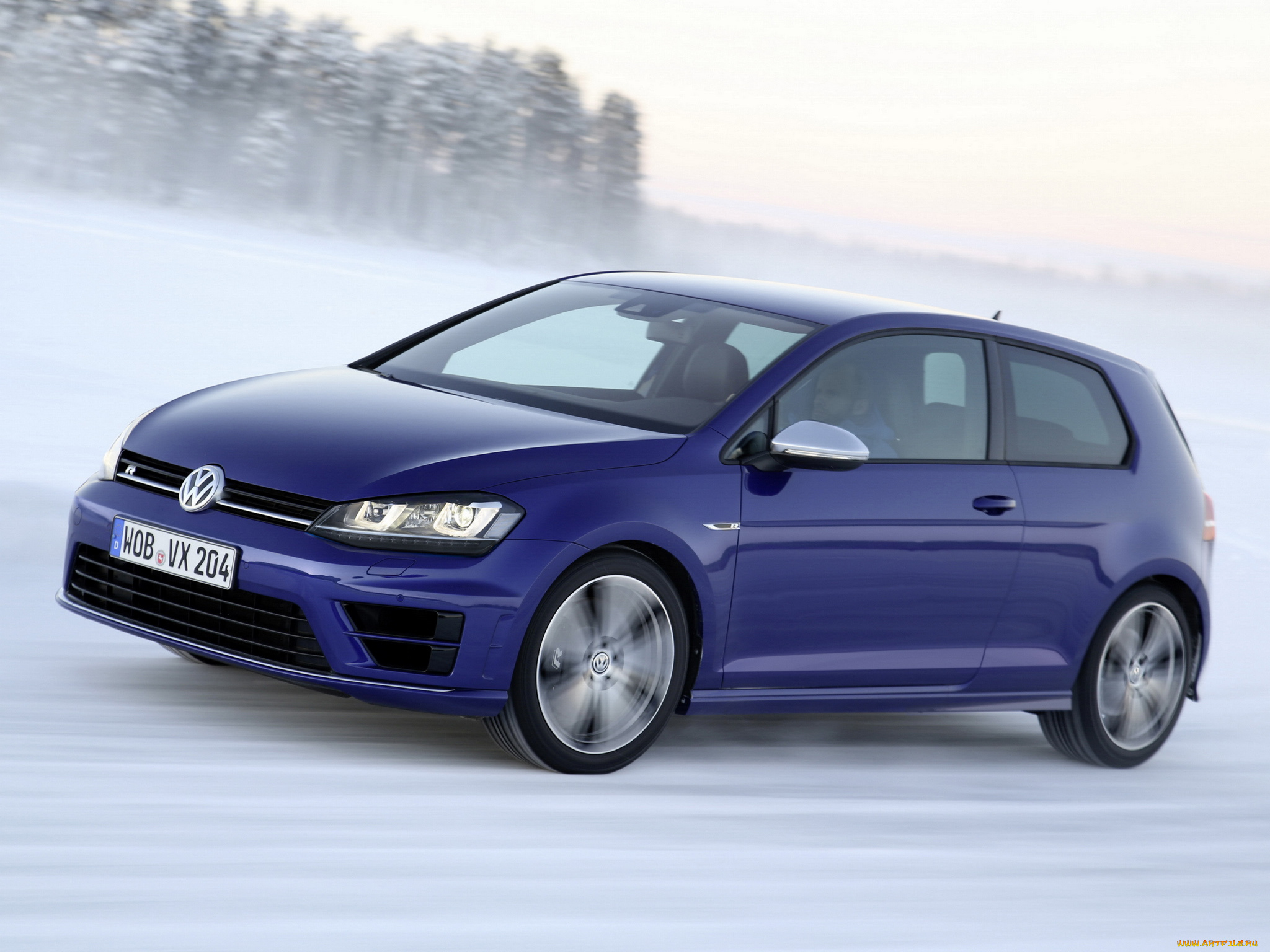 автомобили, volkswagen, volkswage, golf, r, 3-door, typ, 5g, 2013, синий