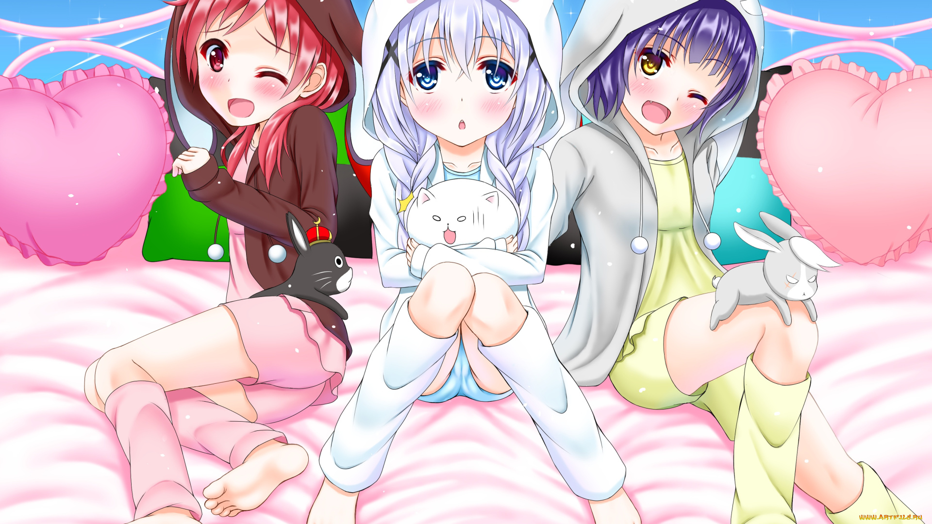 аниме, gochuumon, wa, usagi, desu, ka, shirouzu, myuuta, tippy, gochuumon, wa, usagi, desu, ka, natsu, megumi, kafuu, chino, jouga, maya, anko