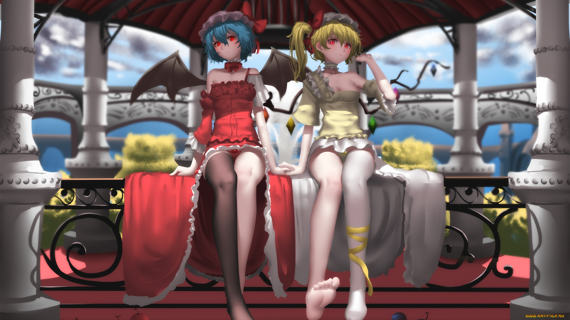 автор, , hk, , zxd0554, аниме, touhou, remilia, scarlet, flandre