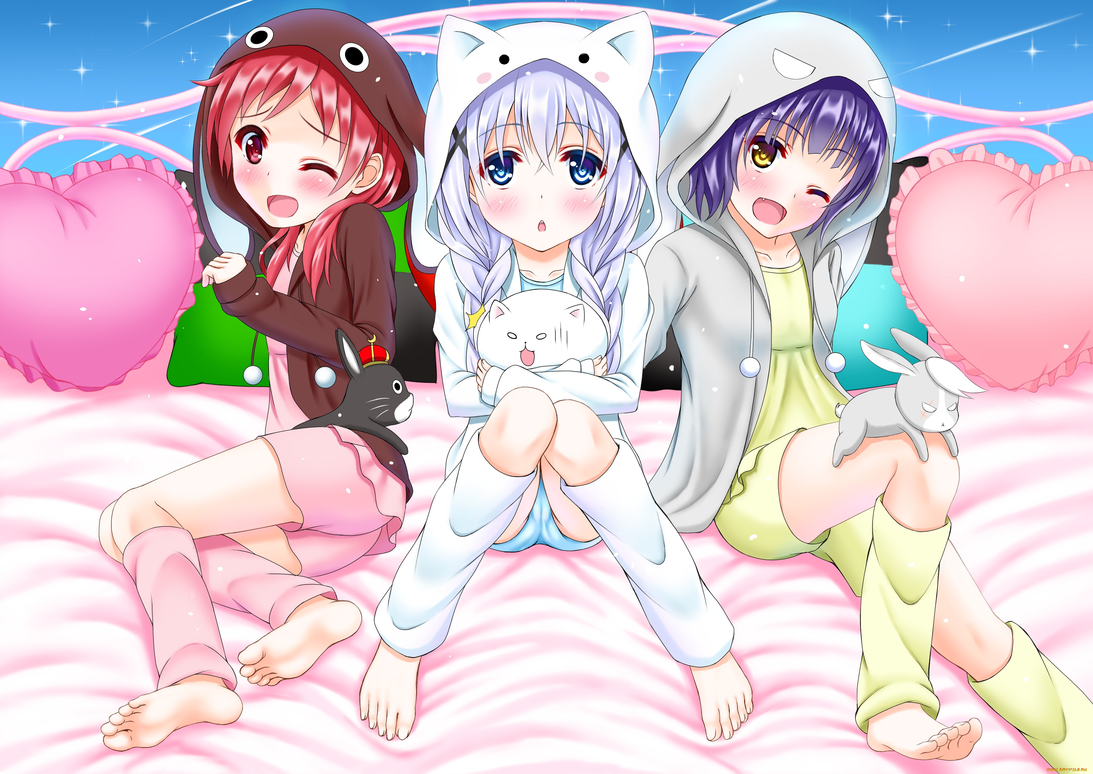 аниме, gochuumon, wa, usagi, desu, ka, shirouzu, myuuta, tippy, gochuumon, wa, usagi, desu, ka, natsu, megumi, kafuu, chino, jouga, maya, anko