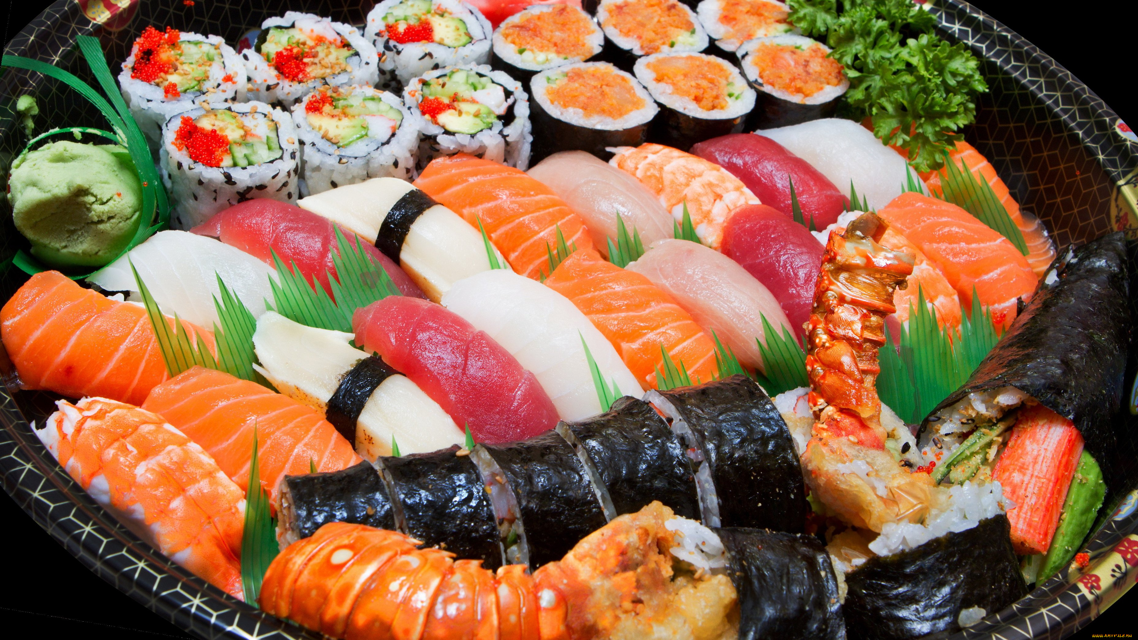 еда, рыба, , морепродукты, , суши, , роллы, ассорти, васаби, суши, японская, кухня, роллы