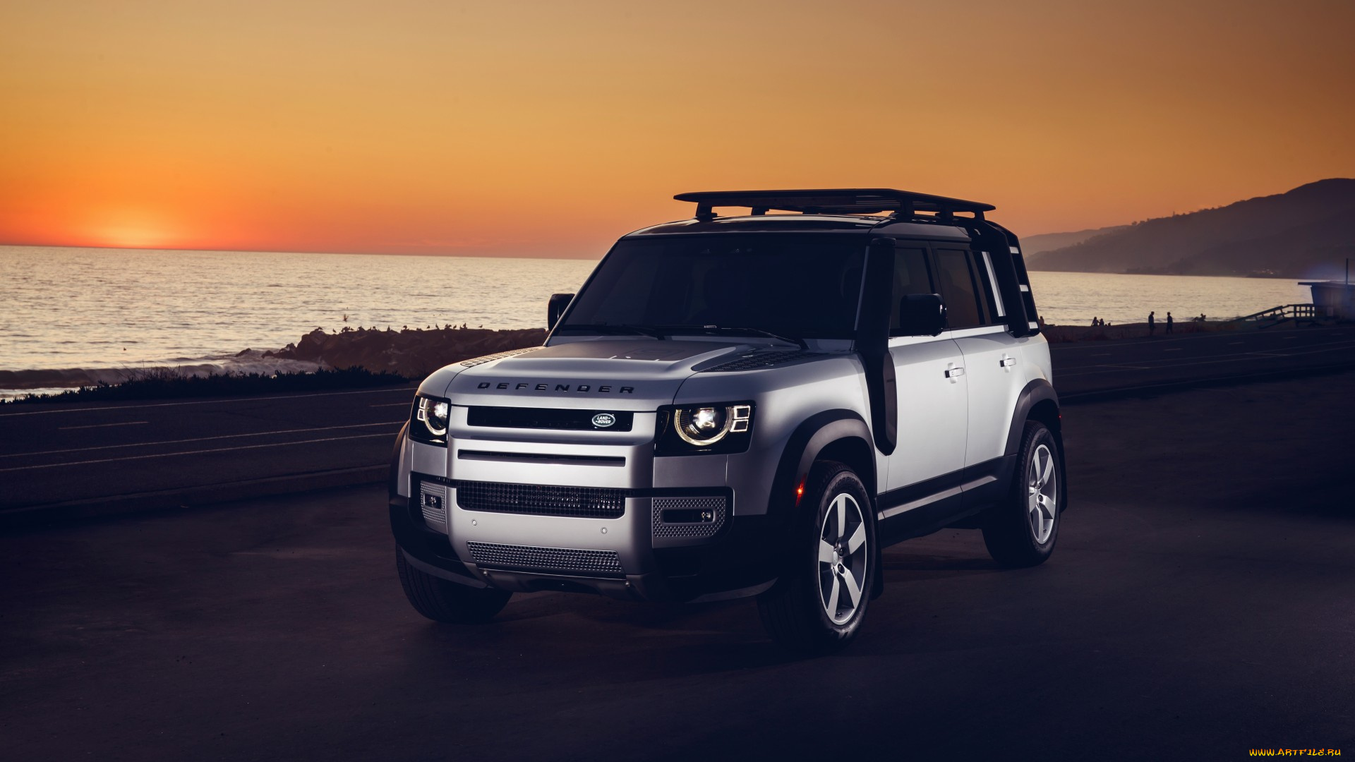 2021, land, rover, defender, автомобили, land-rover, first, edition, 2021, urban, pack, land, rover, defender, внедорожник, побережье