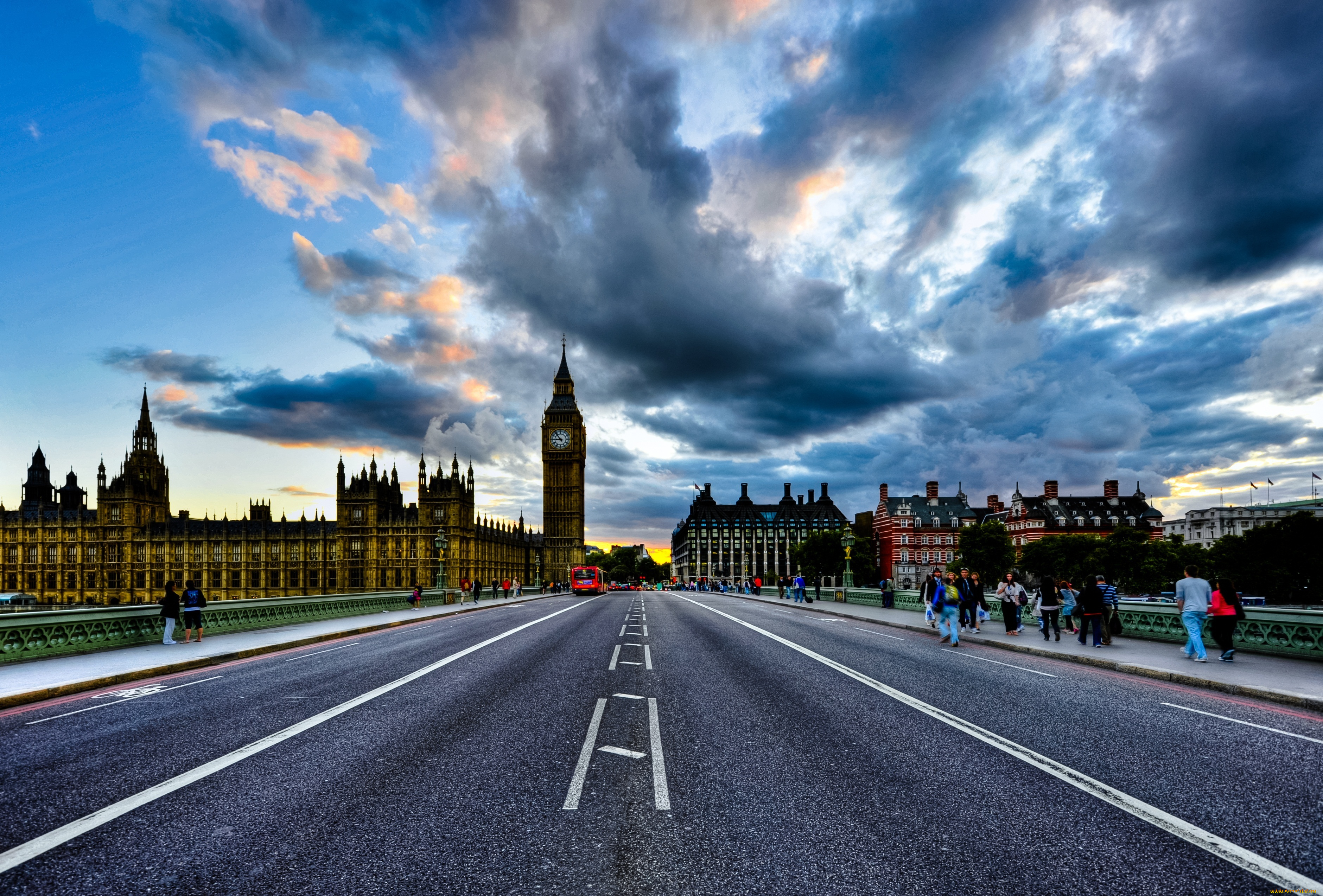 города, лондон, великобритания, houses, of, parliament, westminster, palace, англия