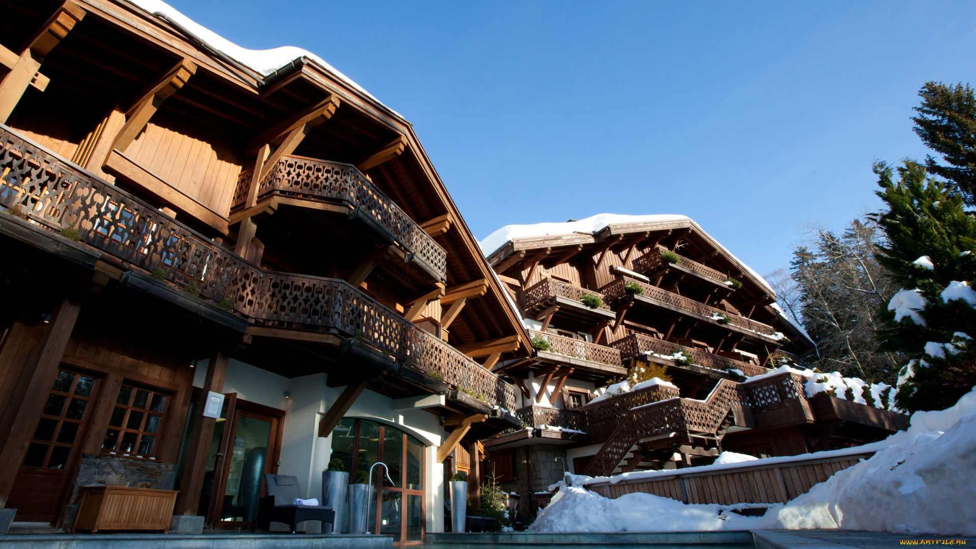 courchevel, франция, города, здания, дома, курорт, виллы