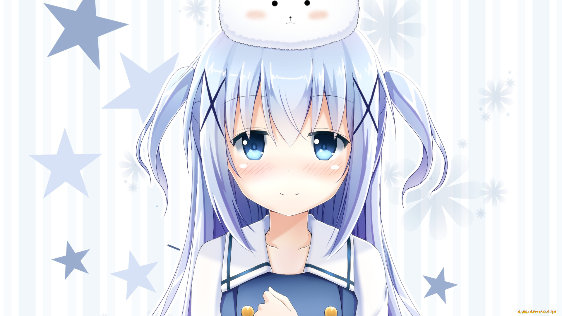 Скачать обои аниме, gochuumon, wa, usagi, desu, ka, gochuumon, wa, usagi,  desu, ka, tippy, kafuu, chino из раздела Аниме, в разрешении 1920x1080