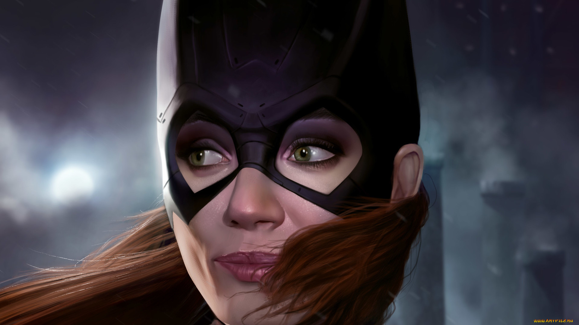 рисованное, комиксы, dc, comics, batgirl, маска, арт, взгляд