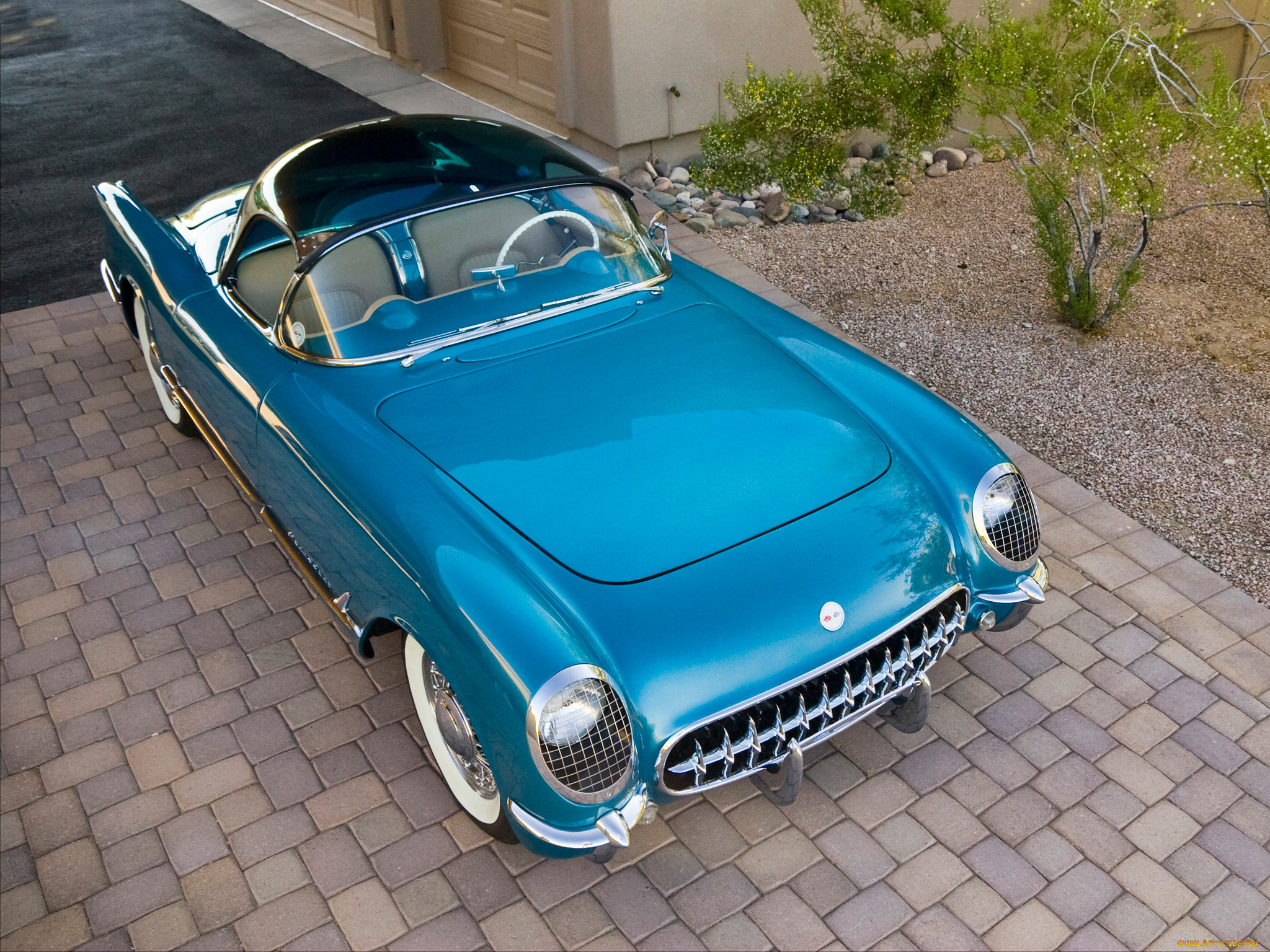 corvette, c1, bubbletop, 1954, автомобили, corvette, c1, bubbletop, 1954