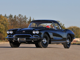 обоя corvette c1 fuel injection 1962, автомобили, corvette, c1, fuel, injection, 1962, чёрный