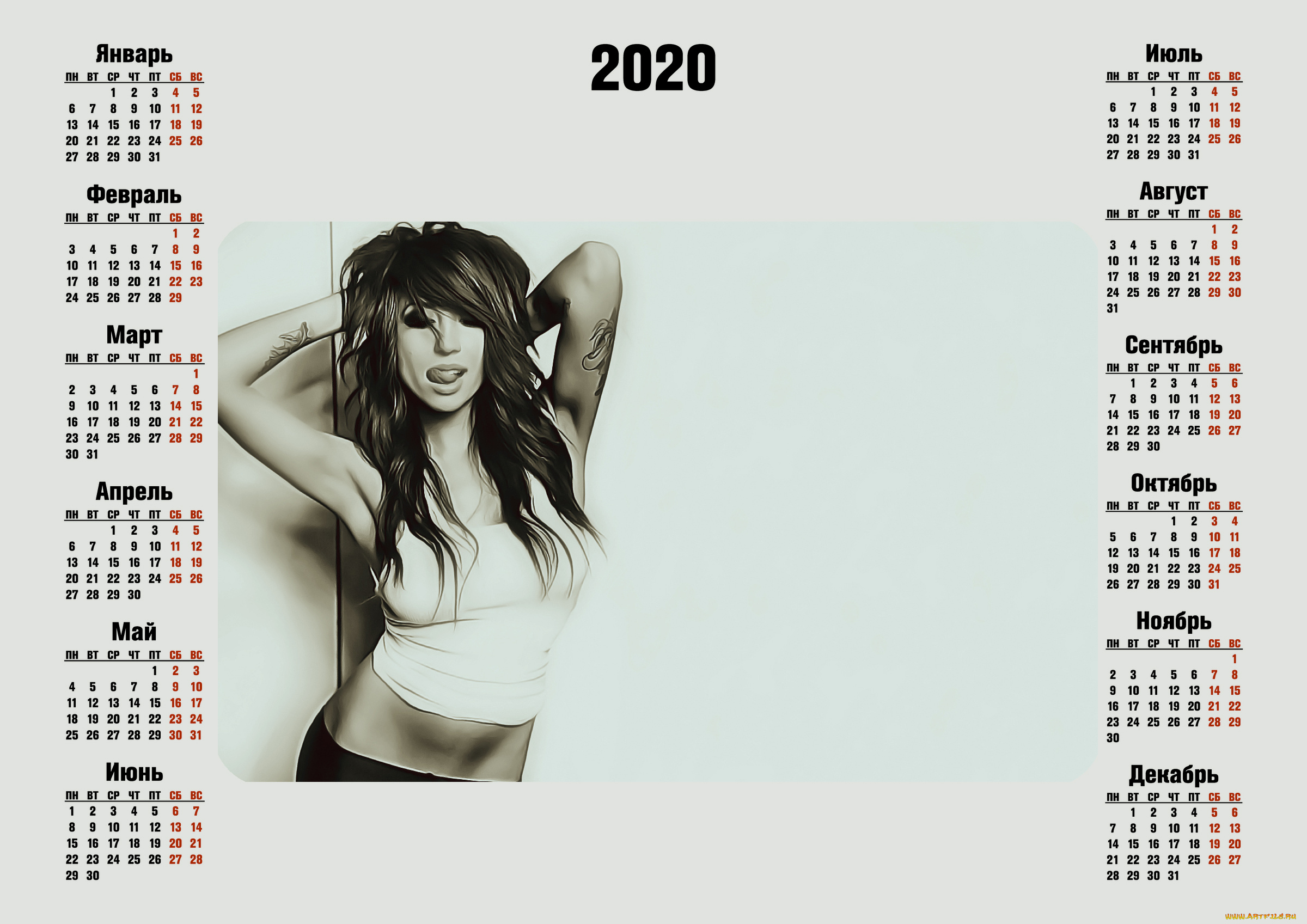 календари, компьютерный, дизайн, девушка, поза, женщина, calendar, 2020