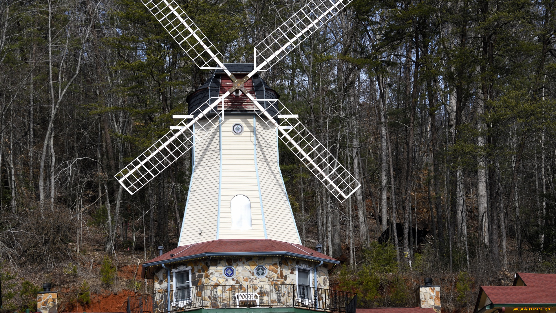 windmill, at, helen, georgia, usa, разное, мельницы, windmill, at, helen