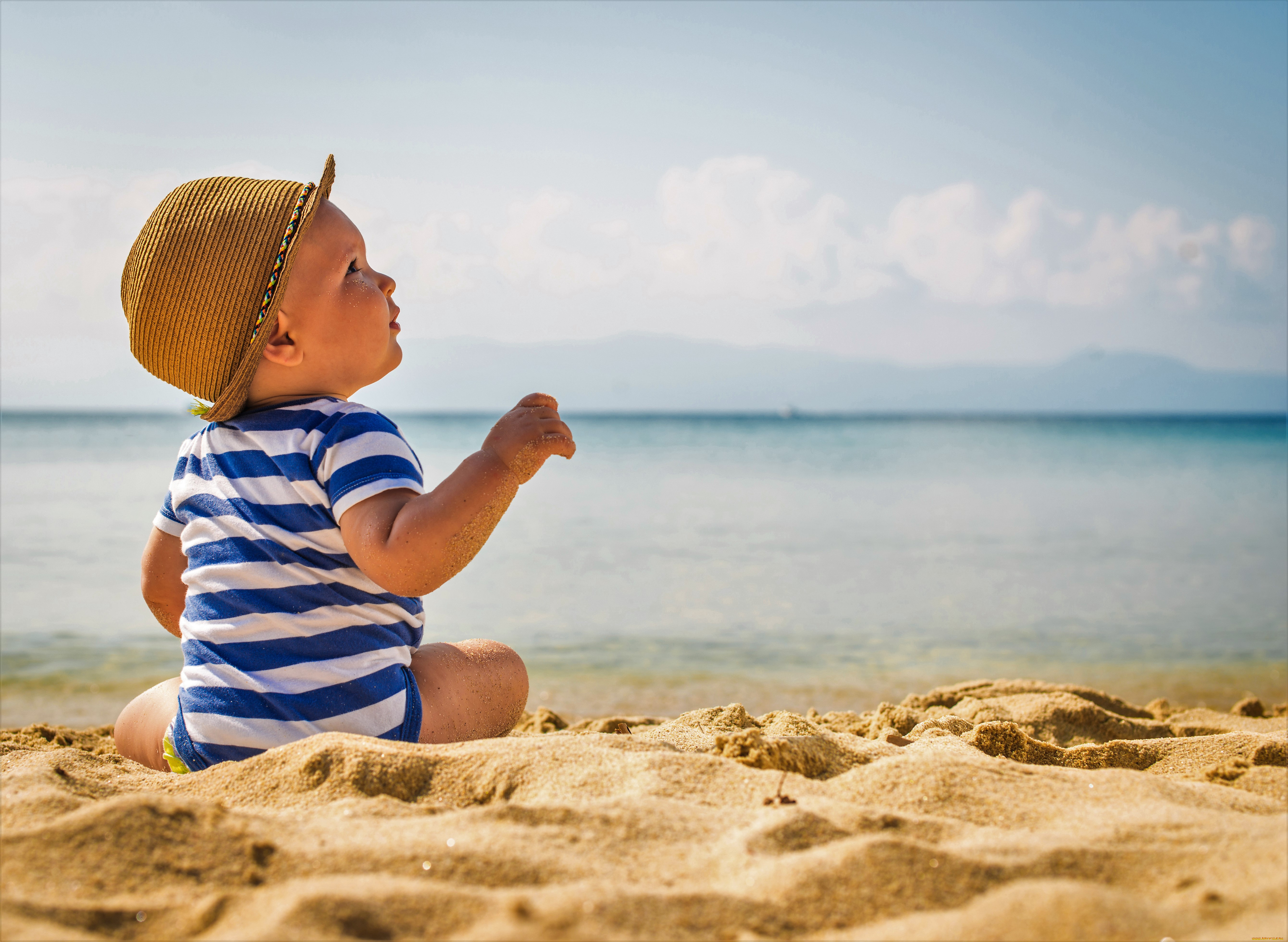 Sitting on the beach