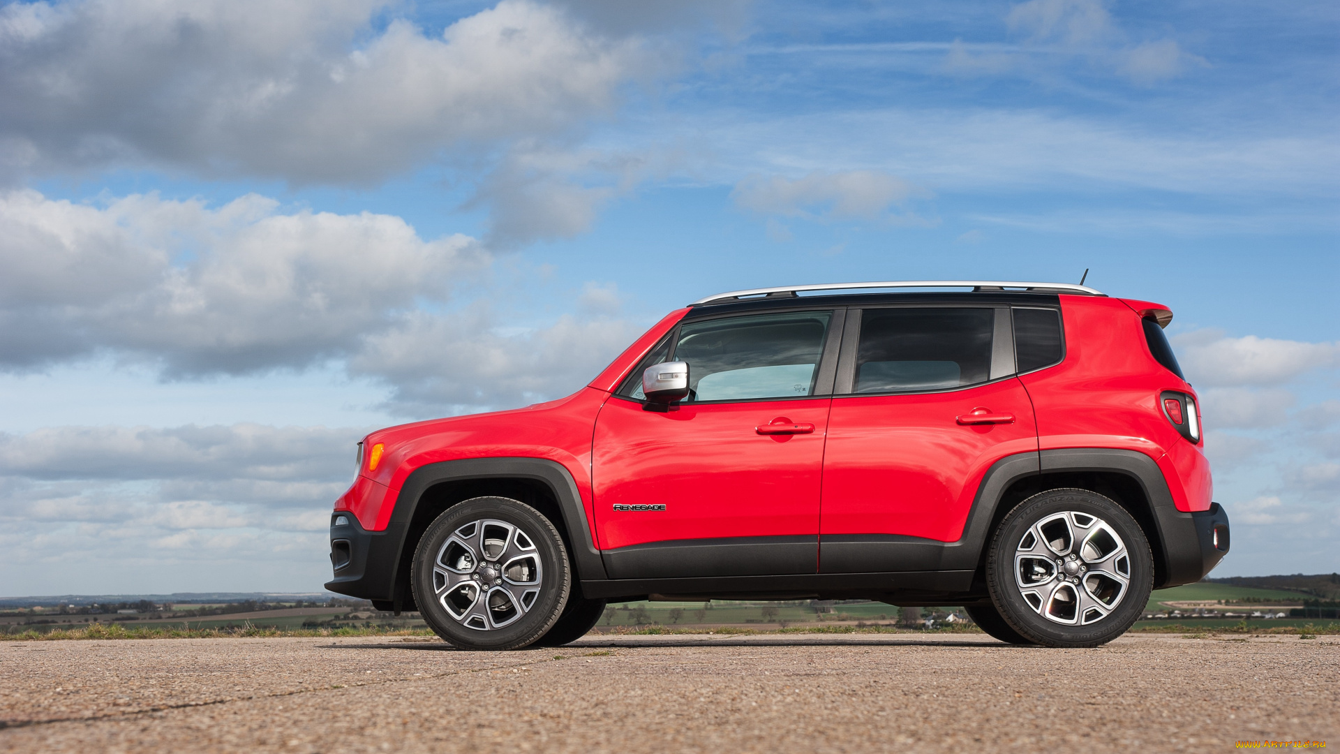 автомобили, jeep, красный, 2015г, uk-spec, limited, renegade