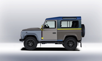 Картинка автомобили land-rover land rover defender 90 by paul smith 2015г