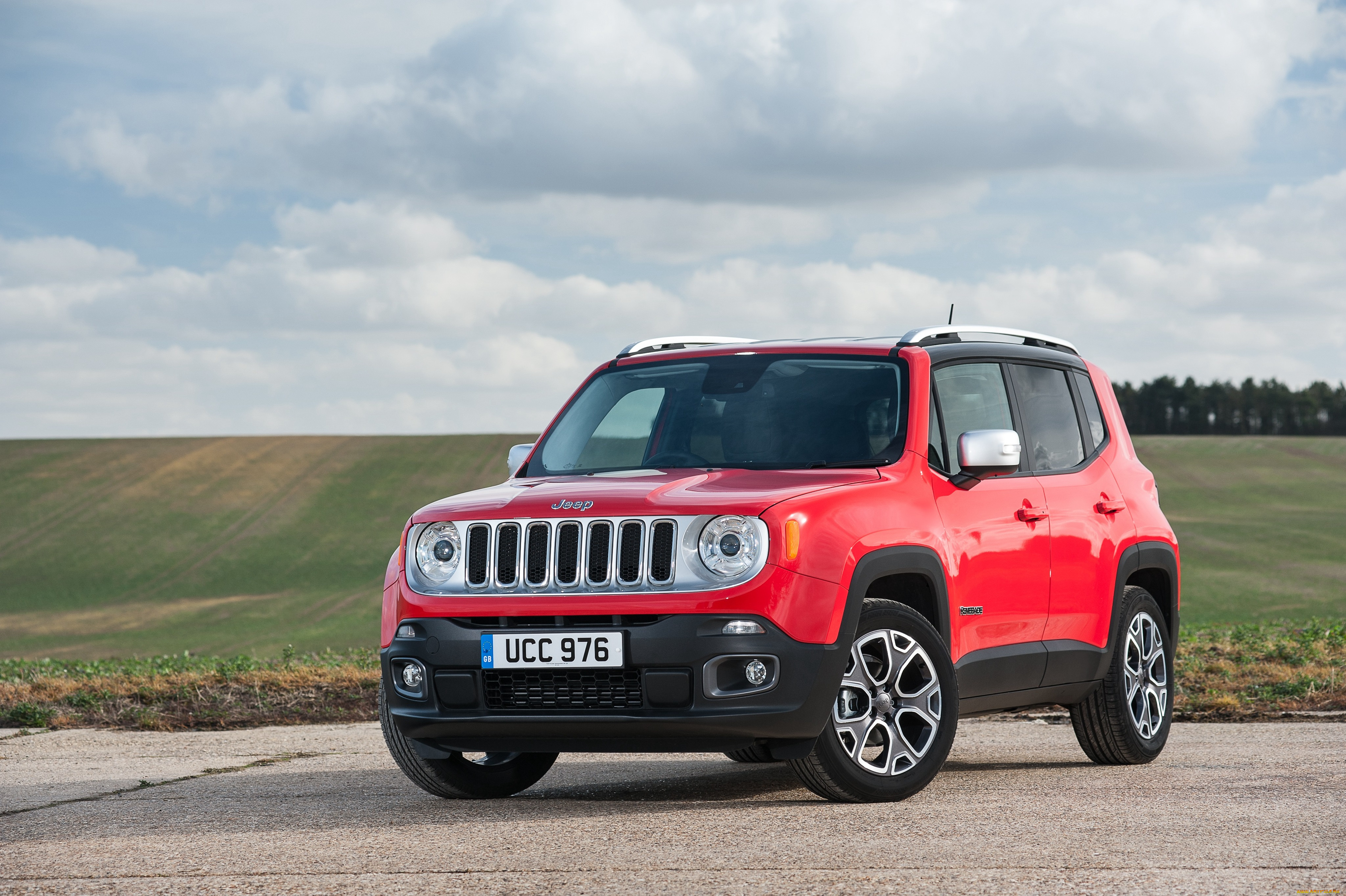 автомобили, jeep, uk-spec, limited, renegade, 2015г, красный