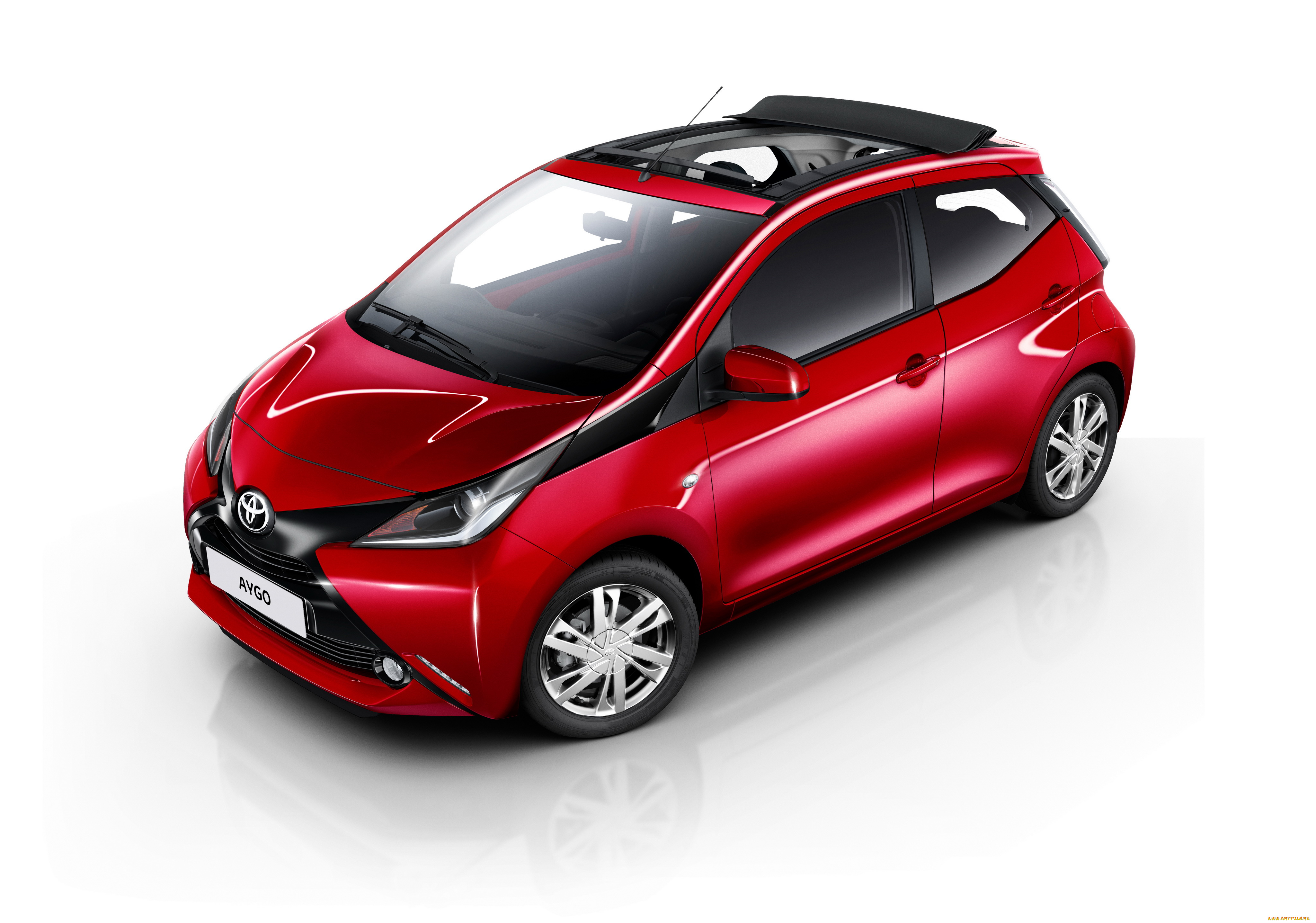 автомобили, toyota, aygo, x-wave, 5-door, uk-spec, 2015г, красный