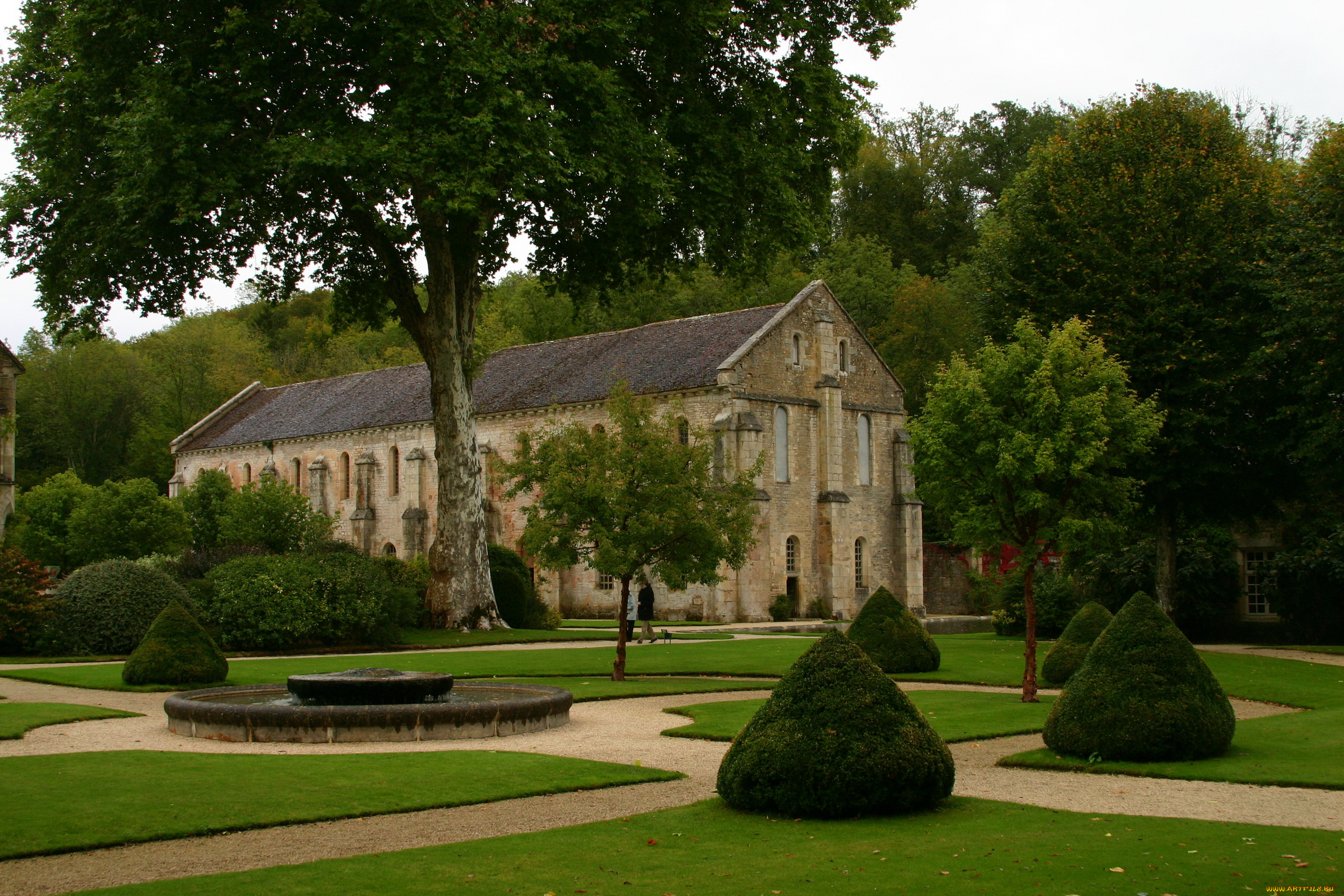 abbaye, de, fontenay, франция, города, католические, соборы, костелы, аббатства, монастырь