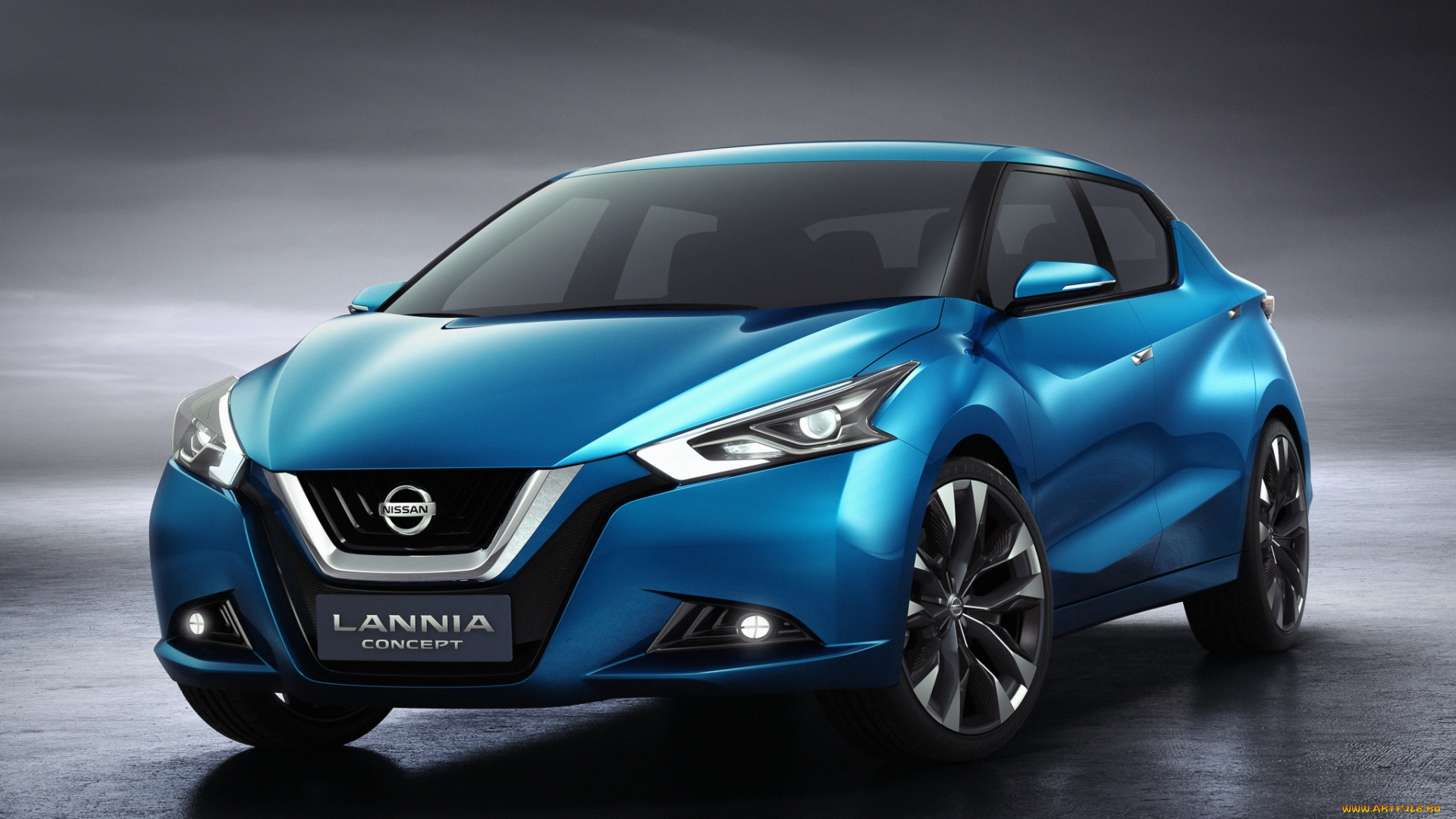 автомобили, nissan, datsun, concept, lannia, 2014, синий