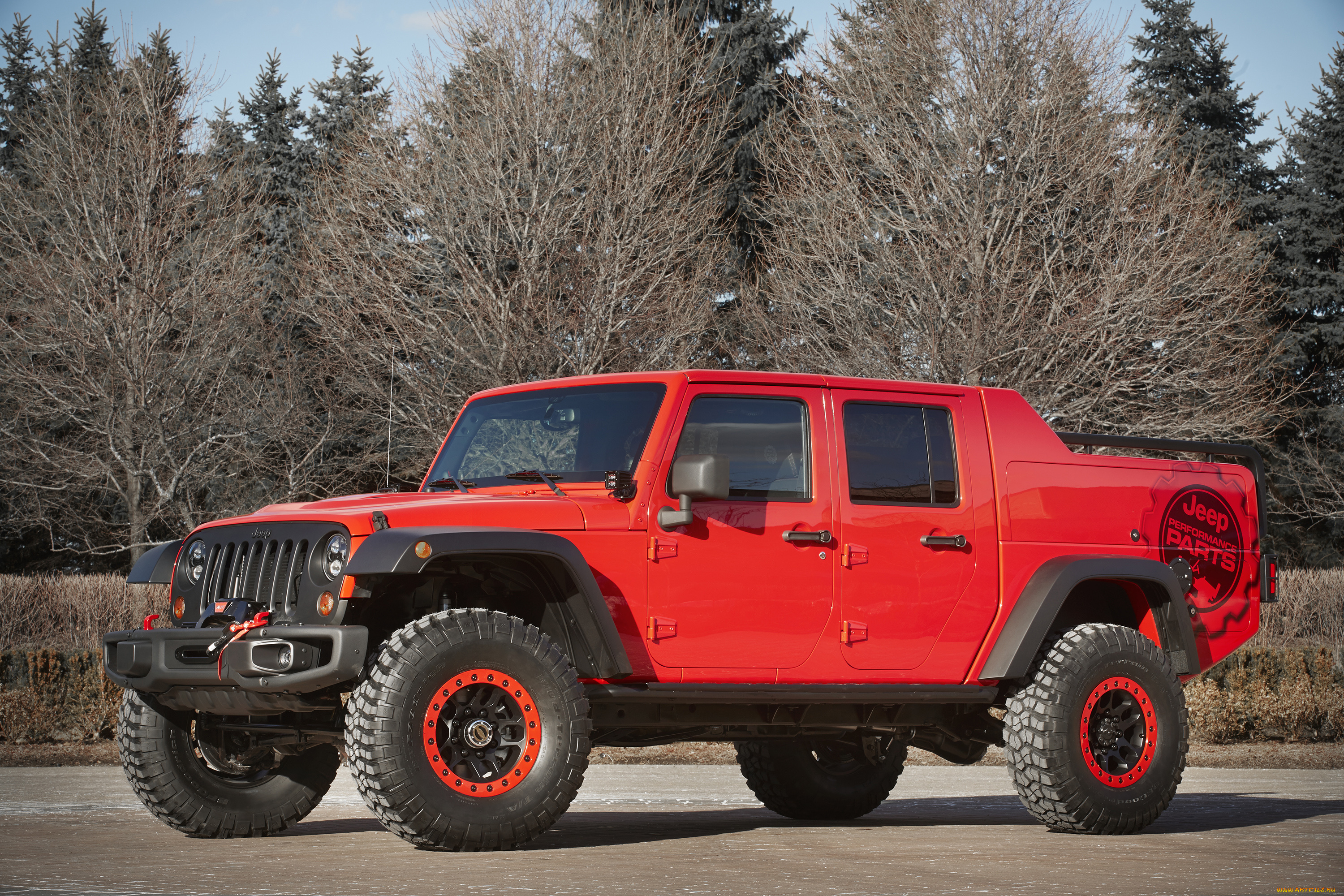 автомобили, jeep, rock, red